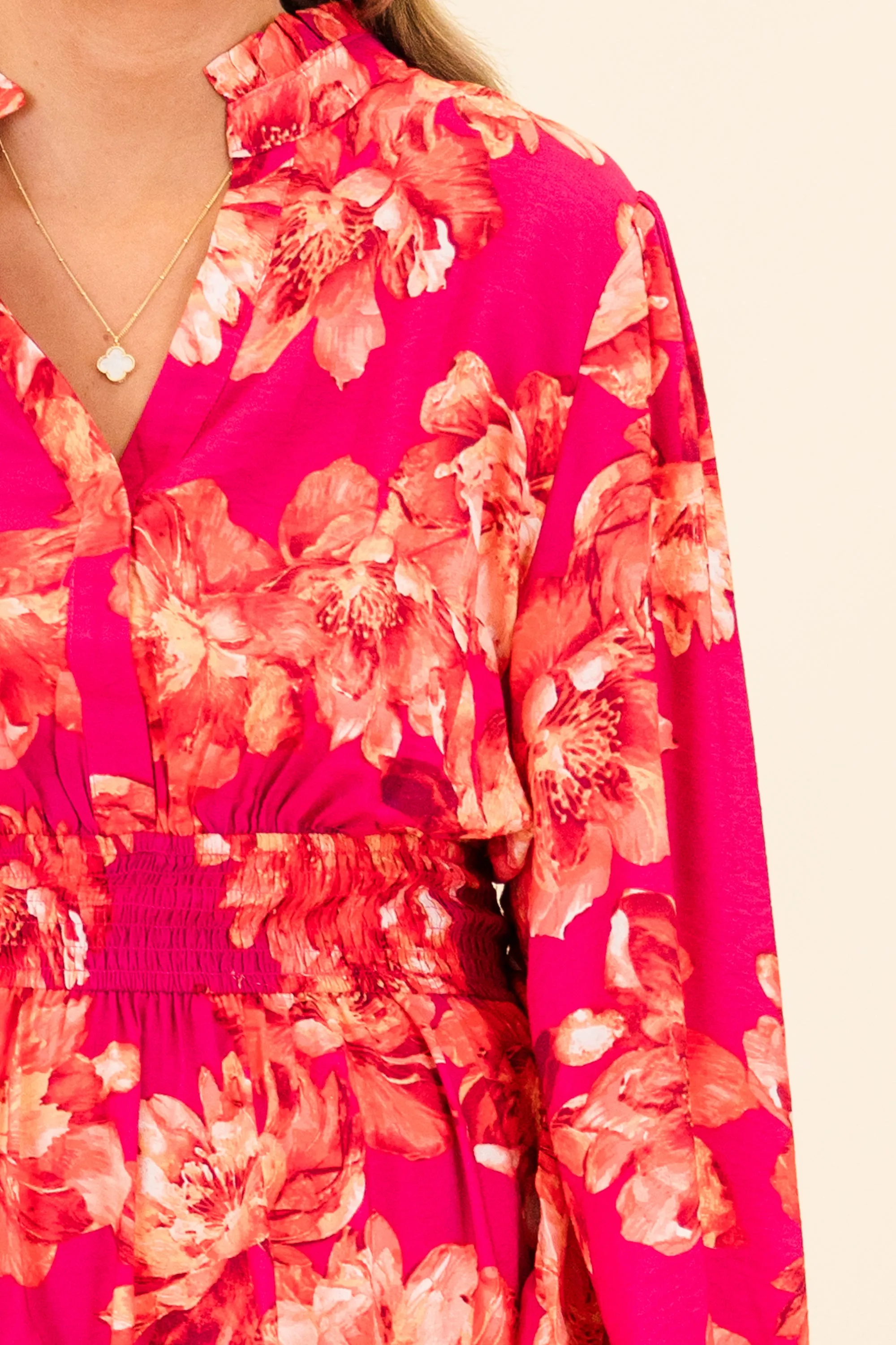 Gentle On My Mind Midi Dress, Magenta