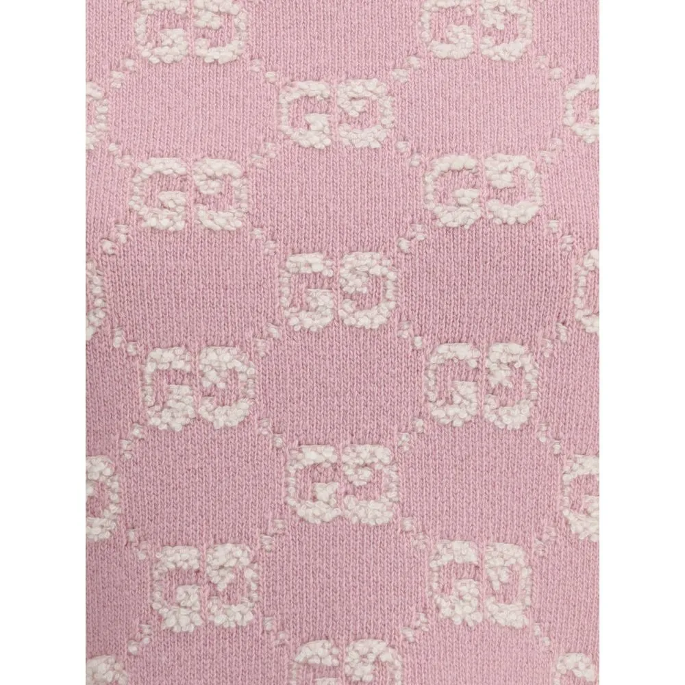 GG pattern wool Top