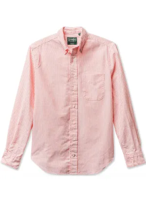 GITMAN VINTAGE - ORANGE STRIPE SPRING OXFORD