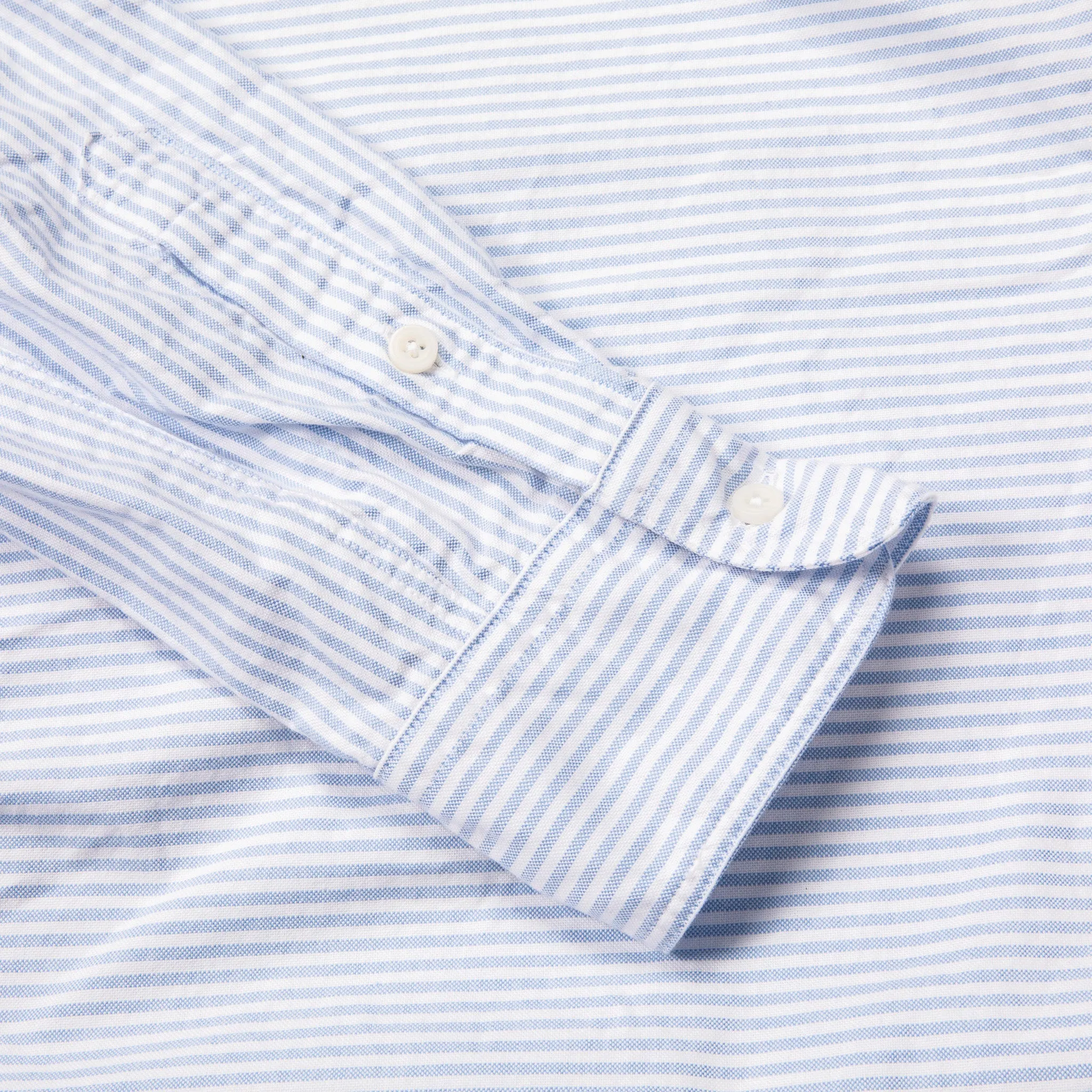 Gitman Vintage x Frans Boone Japanese Striped Oxford Light Blue