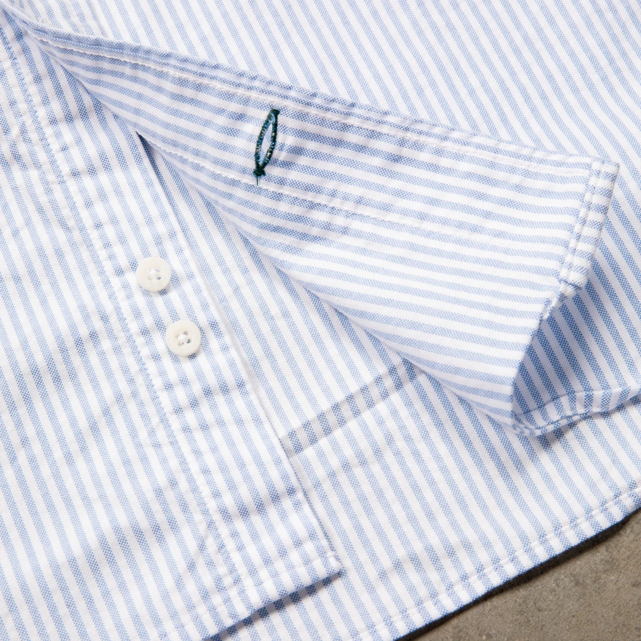 Gitman Vintage x Frans Boone Japanese Striped Oxford Light Blue