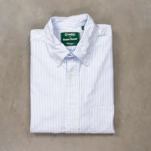 Gitman Vintage x Frans Boone Japanese Striped Oxford Light Blue