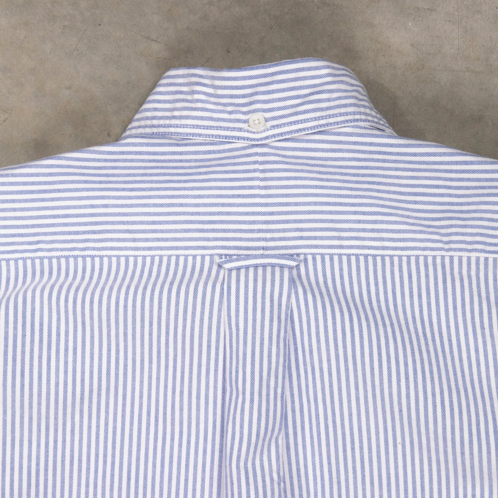 Gitman Vintage x Frans Boone Japanese Striped Oxford Mid Blue