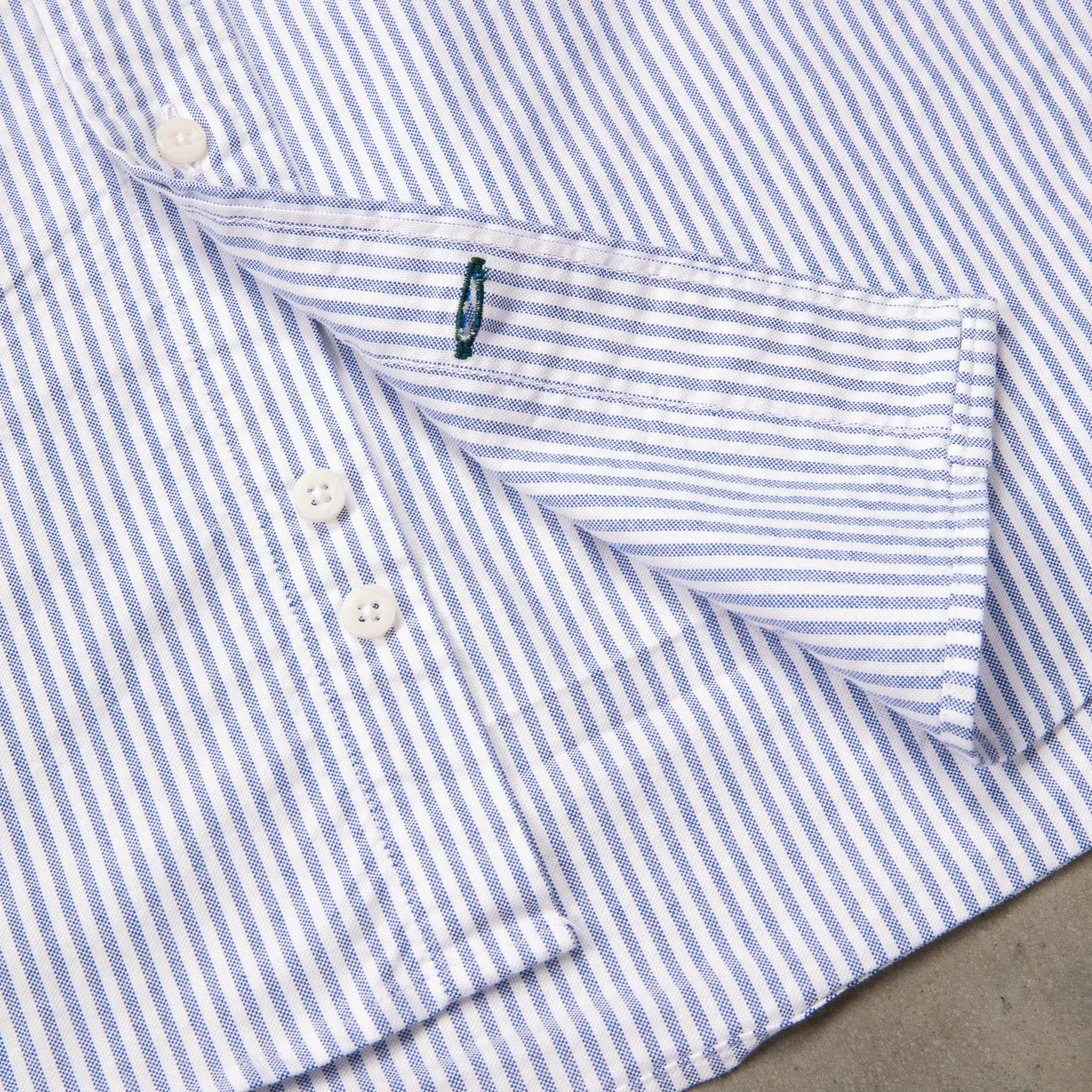 Gitman Vintage x Frans Boone Japanese Striped Oxford Mid Blue