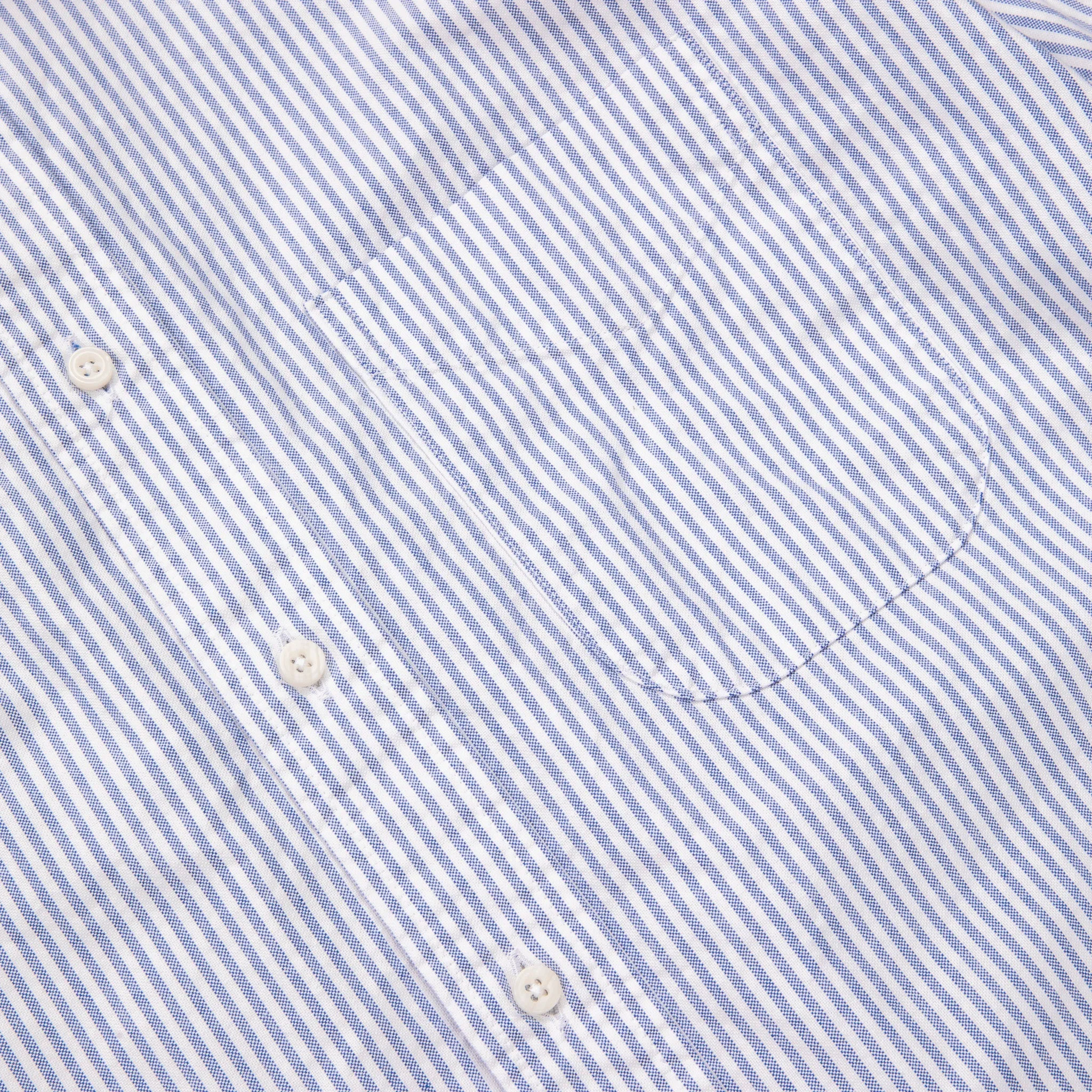 Gitman Vintage x Frans Boone Japanese Striped Oxford Mid Blue
