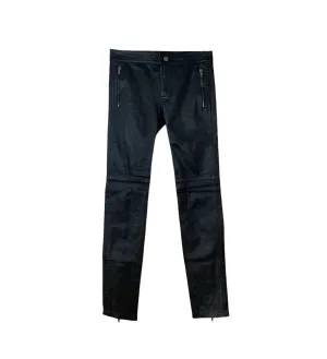 Givenchy Lambskin Leather Zip Trousers