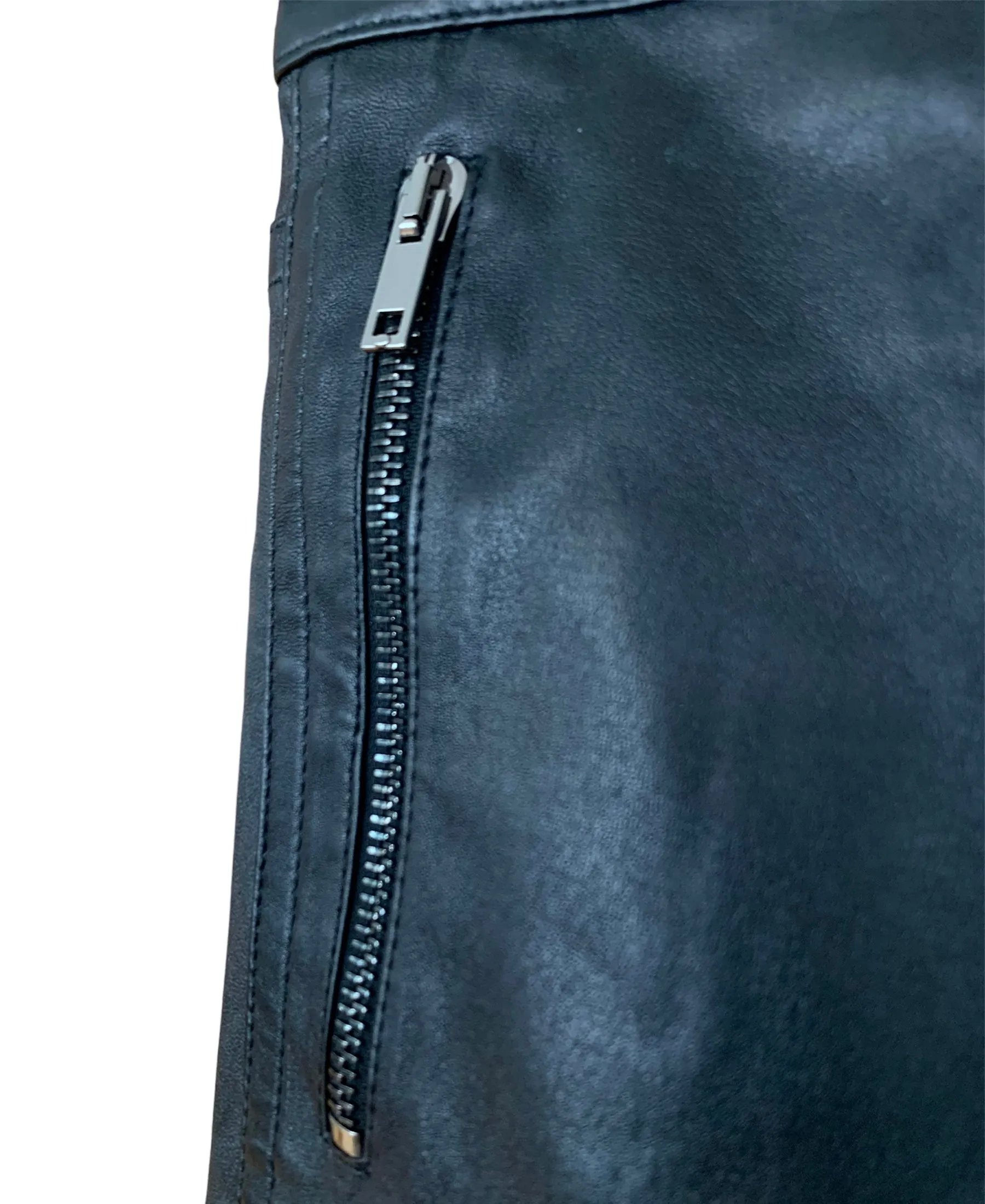 Givenchy Lambskin Leather Zip Trousers