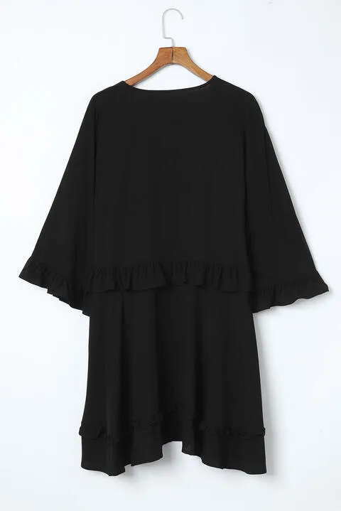 Gloria V-Neck Ruffled Mini Dress