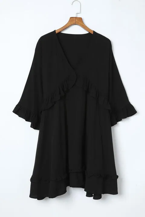 Gloria V-Neck Ruffled Mini Dress