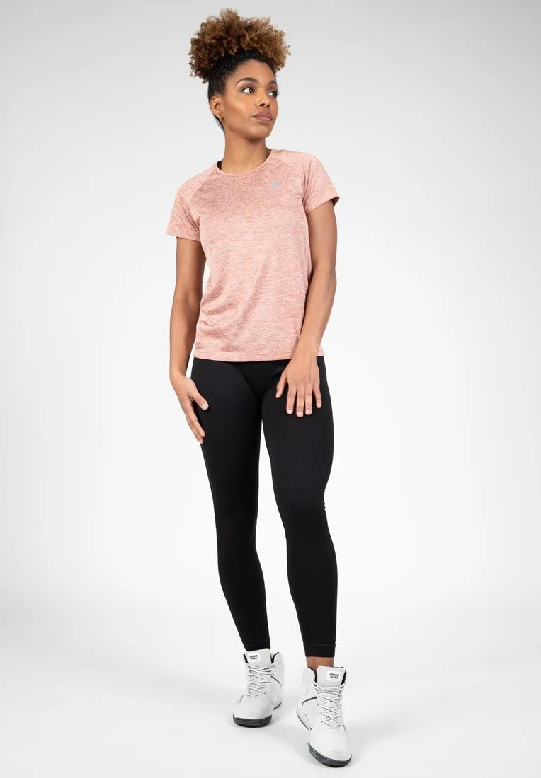 Gorilla Wear Monetta Performance T-Shirt - Salmon Pink