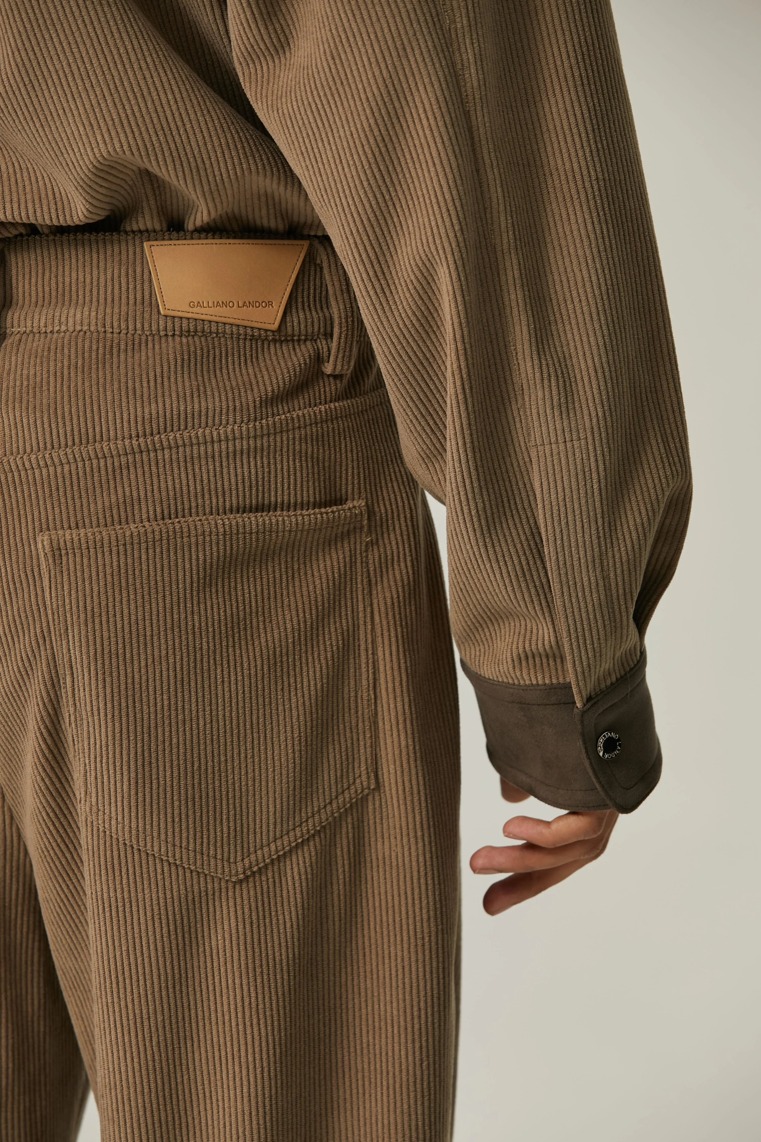 Grayish Brown Corduroy Trousers
