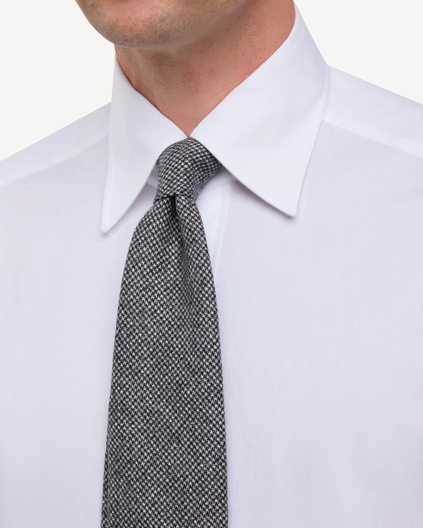 Grey Fox Brothers Worsted Flannel Houndstooth Tie