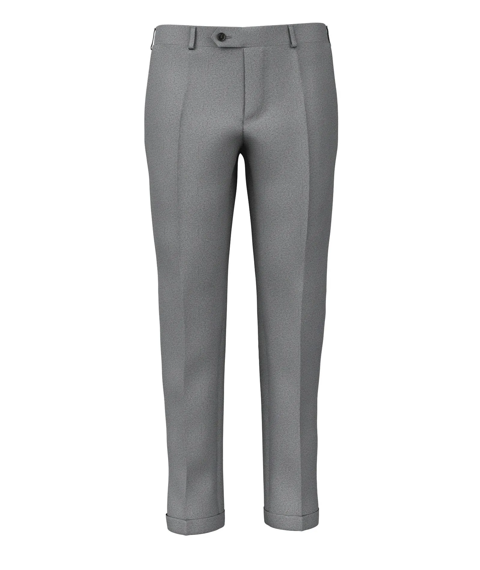 Grey houndstooth wool trousers