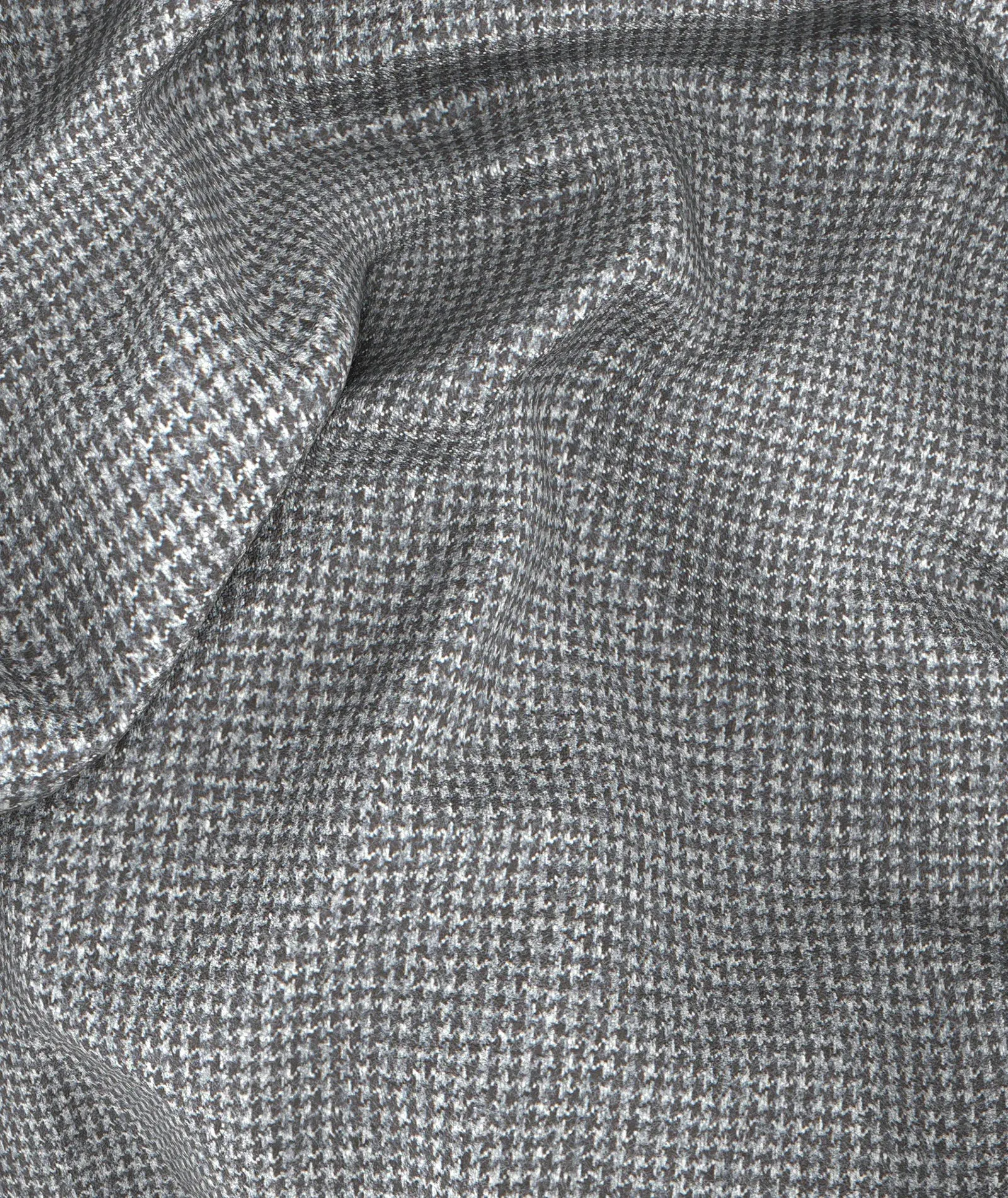 Grey houndstooth wool trousers