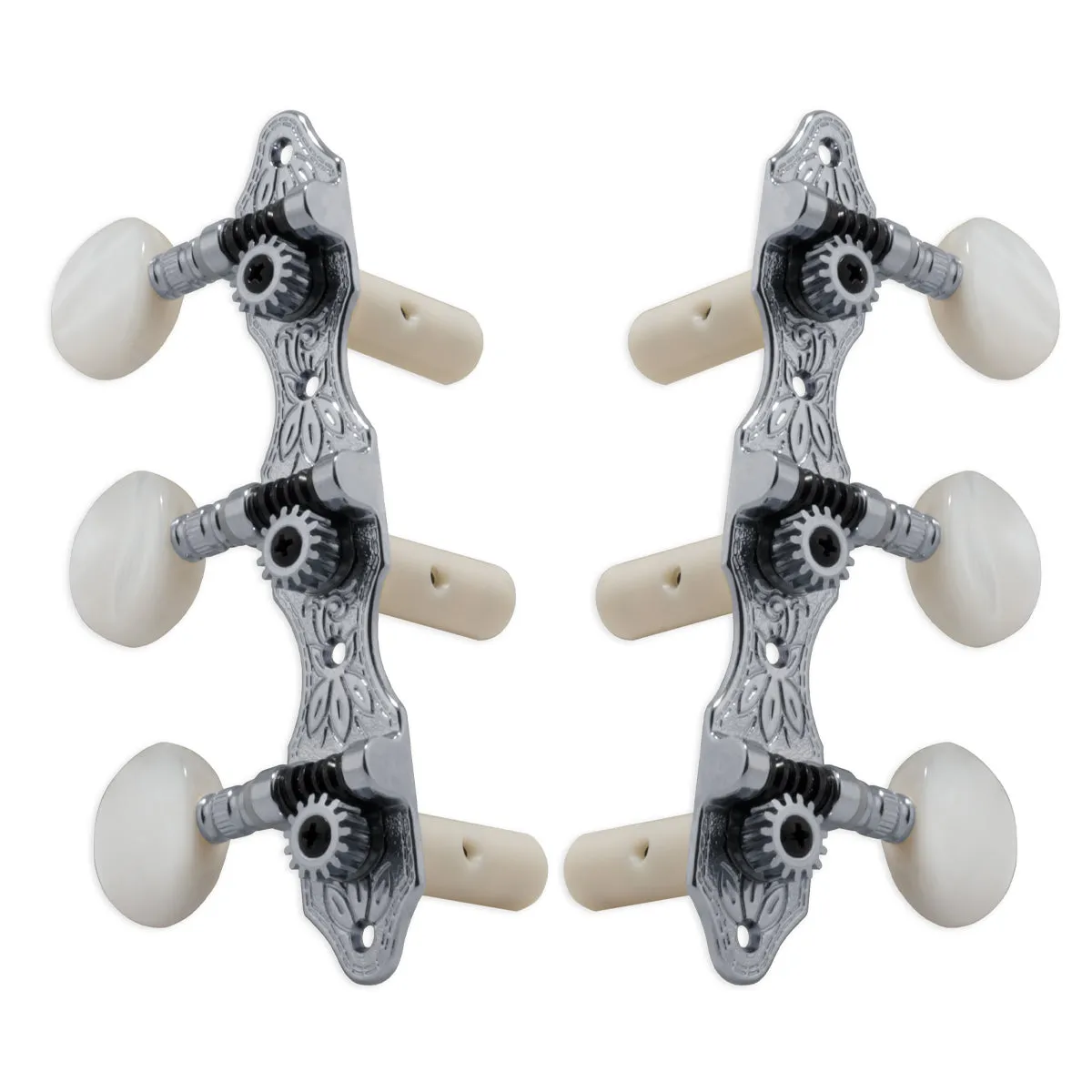 Grover Deluxe Classic Machineheads ~ 3 3 ~ Chrome