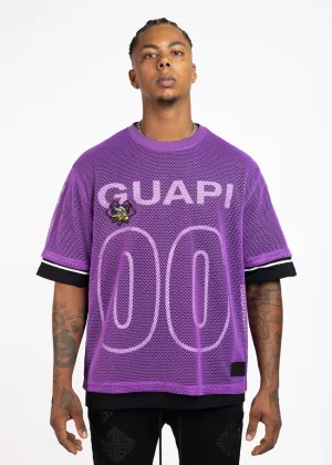 GUAPI Electric Purple Mesh Football Tee (Electric Purple)