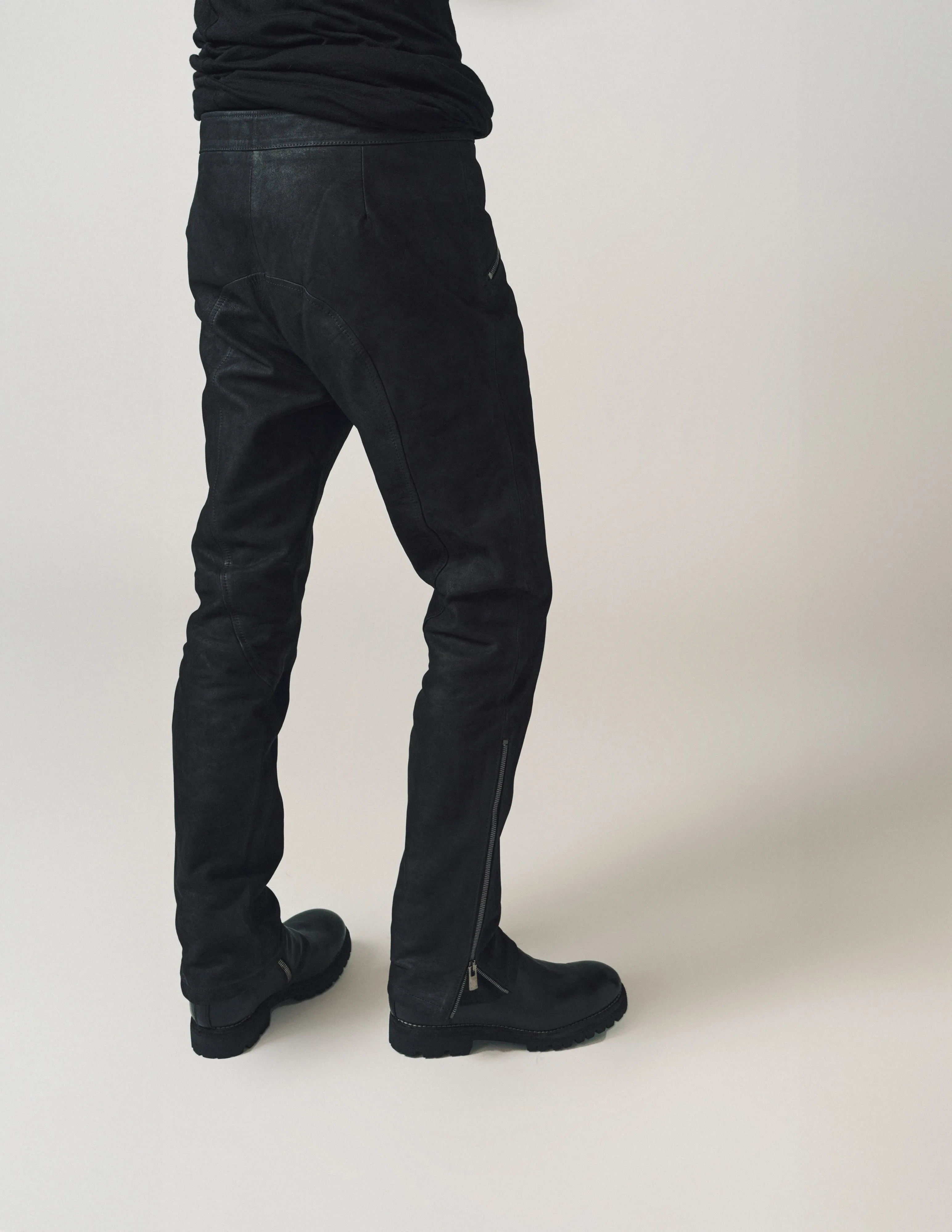 GUIDI | VINTAGE HORSE LEATHER ZIP PANTS