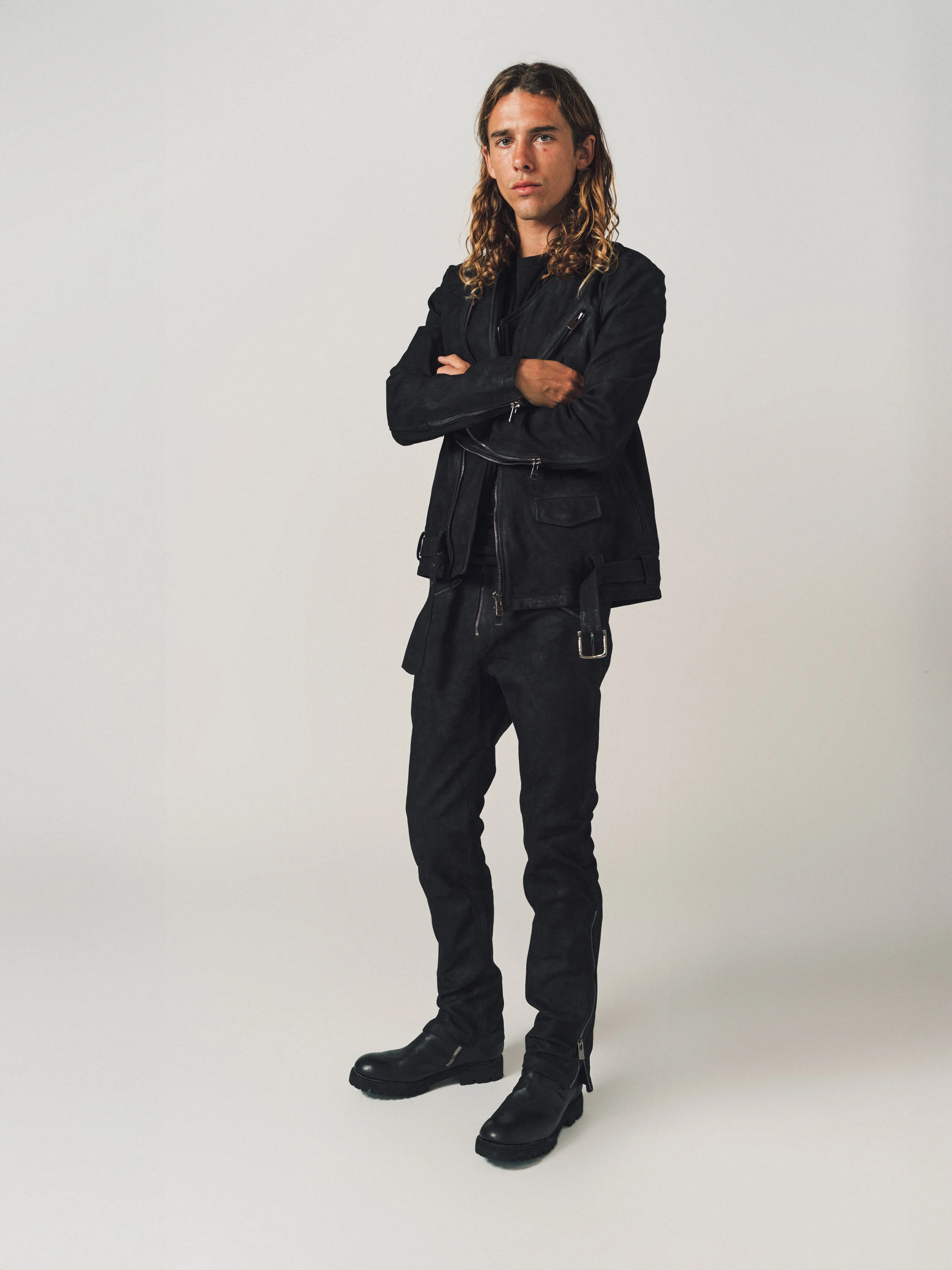 GUIDI | VINTAGE HORSE LEATHER ZIP PANTS