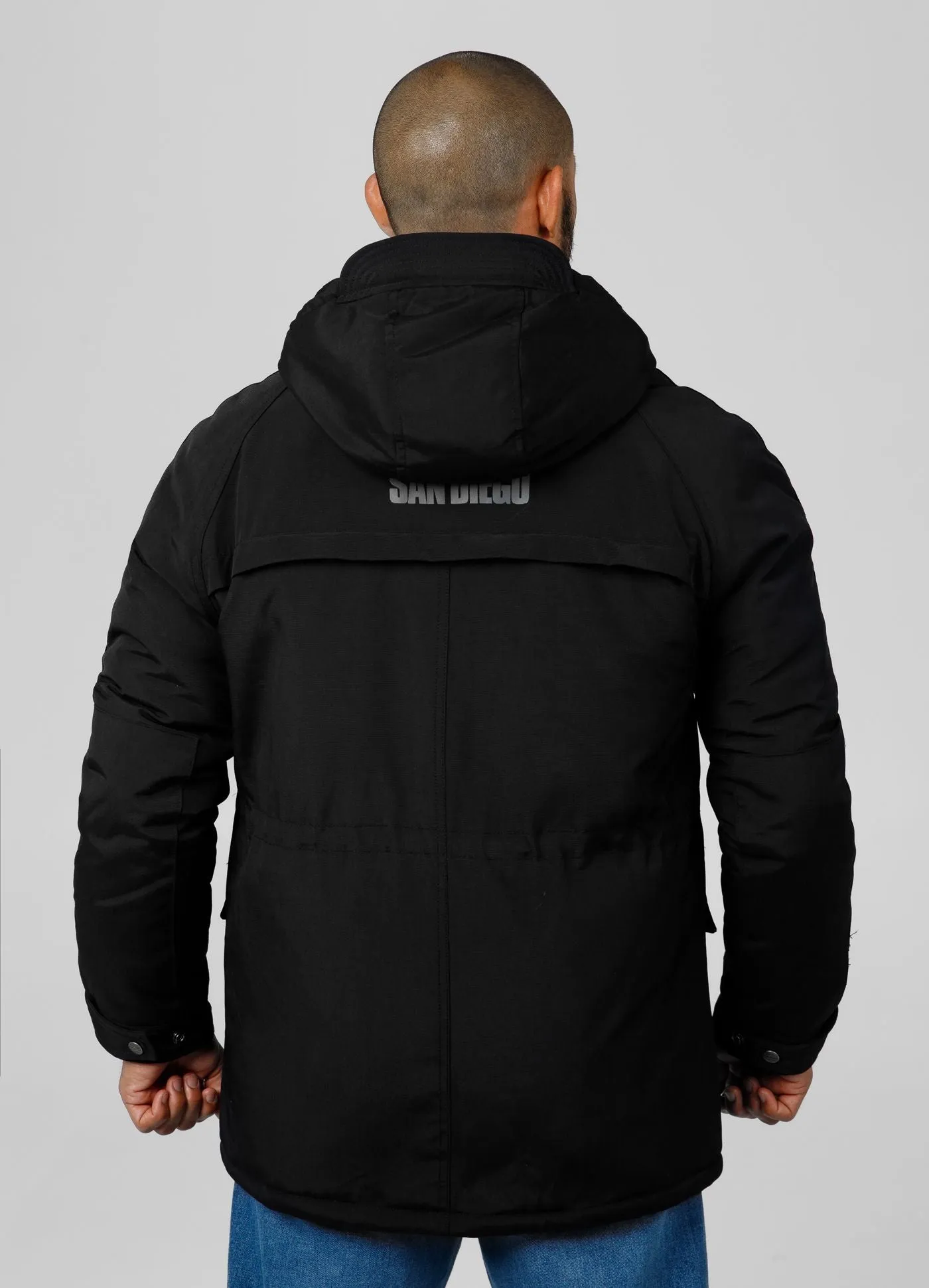 Gunner Hooded Parka Jacket - Black