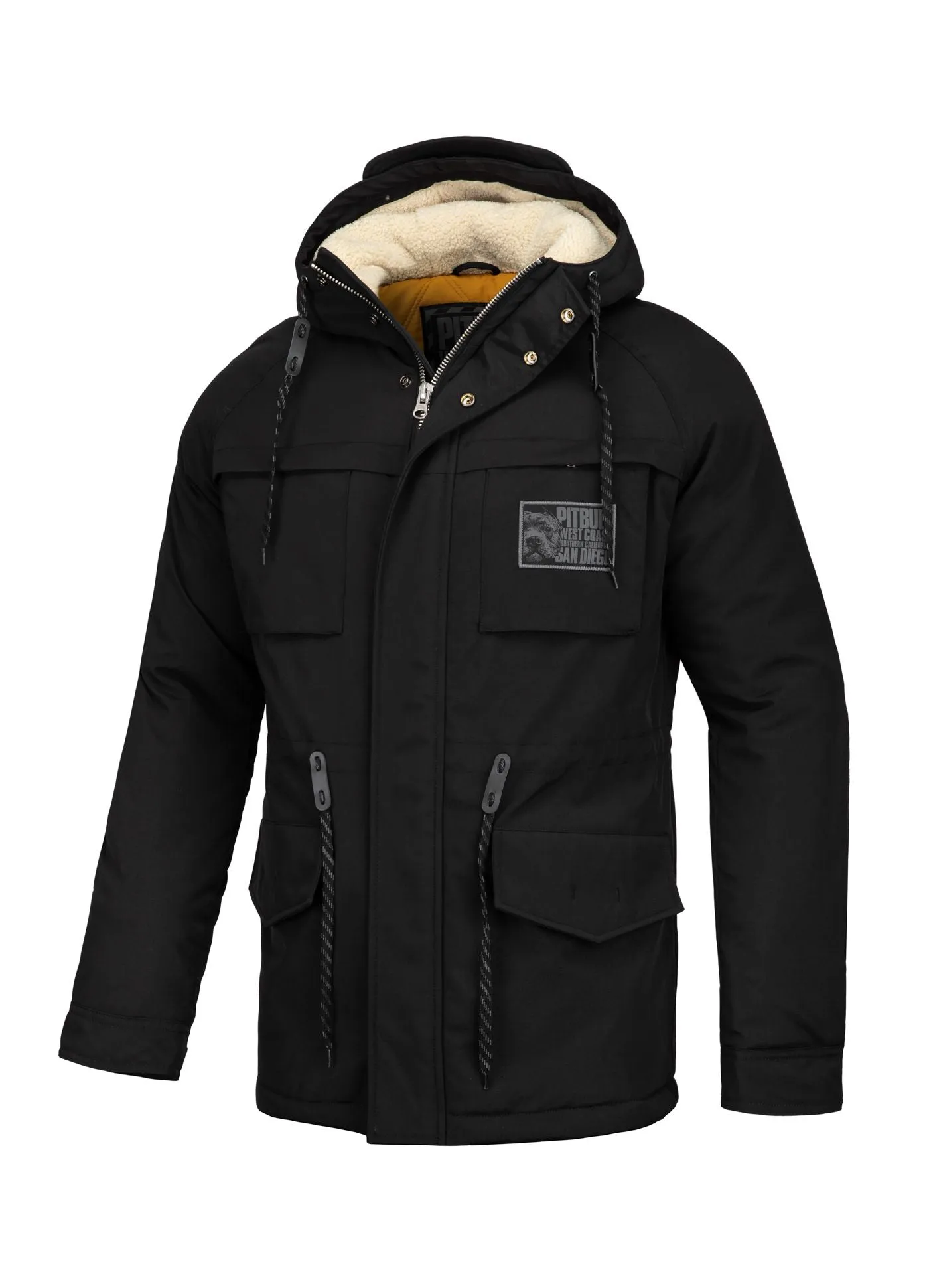 Gunner Hooded Parka Jacket - Black