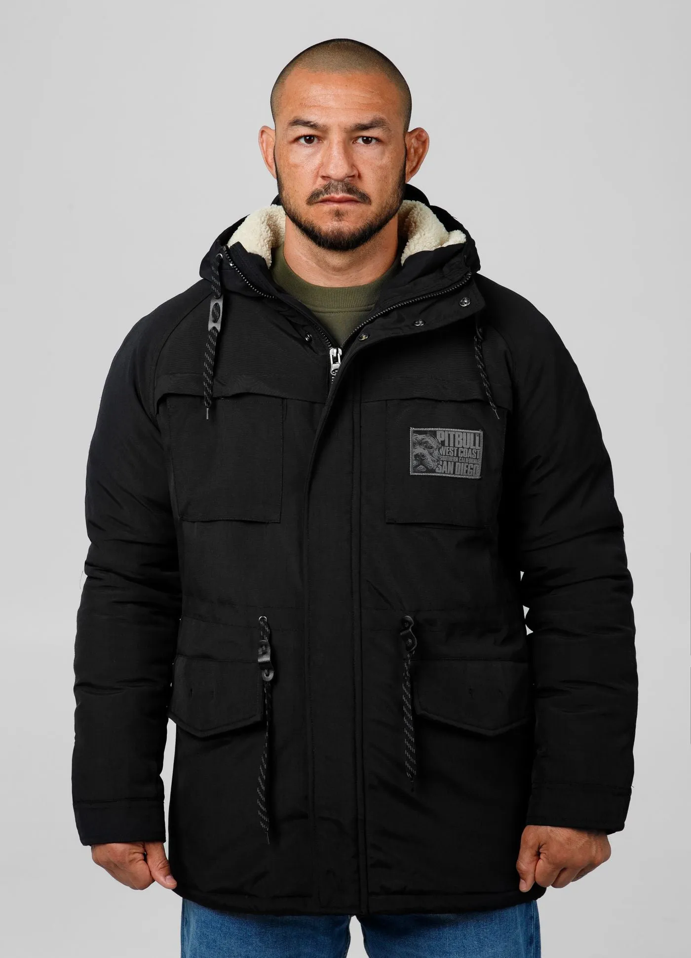 Gunner Hooded Parka Jacket - Black