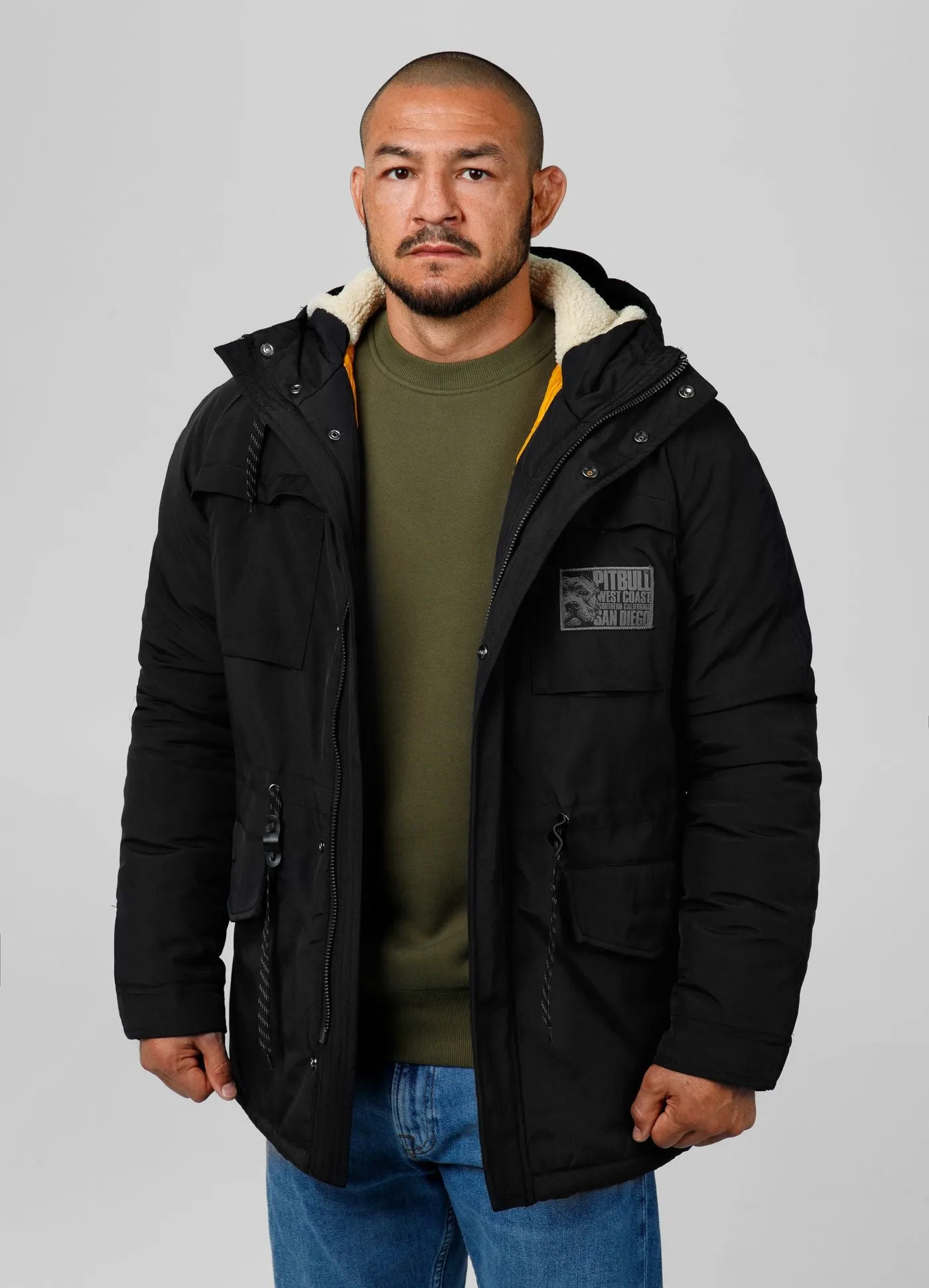 Gunner Hooded Parka Jacket - Black