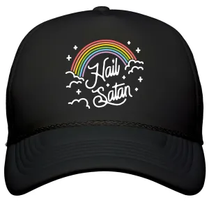 Hail Satan Rainbow Snapback Trucker Hat