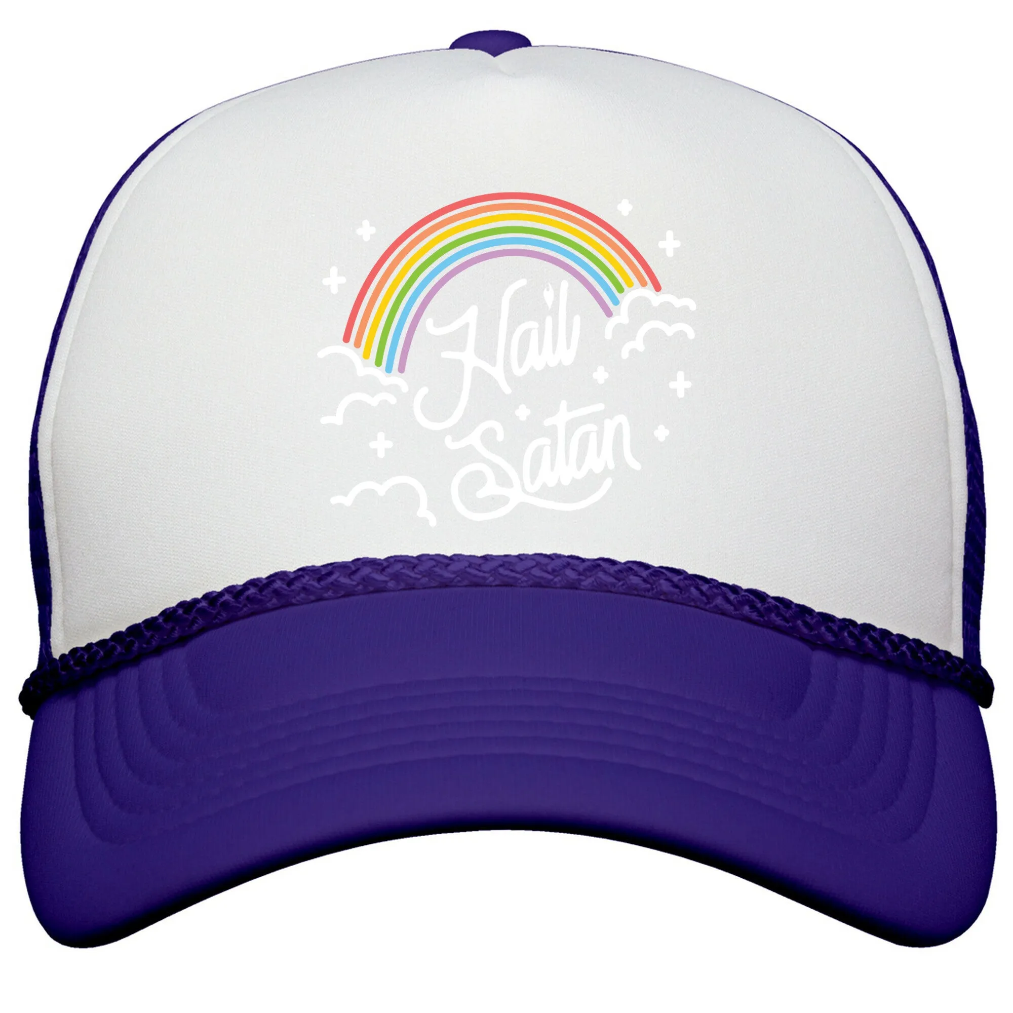Hail Satan Rainbow Snapback Trucker Hat