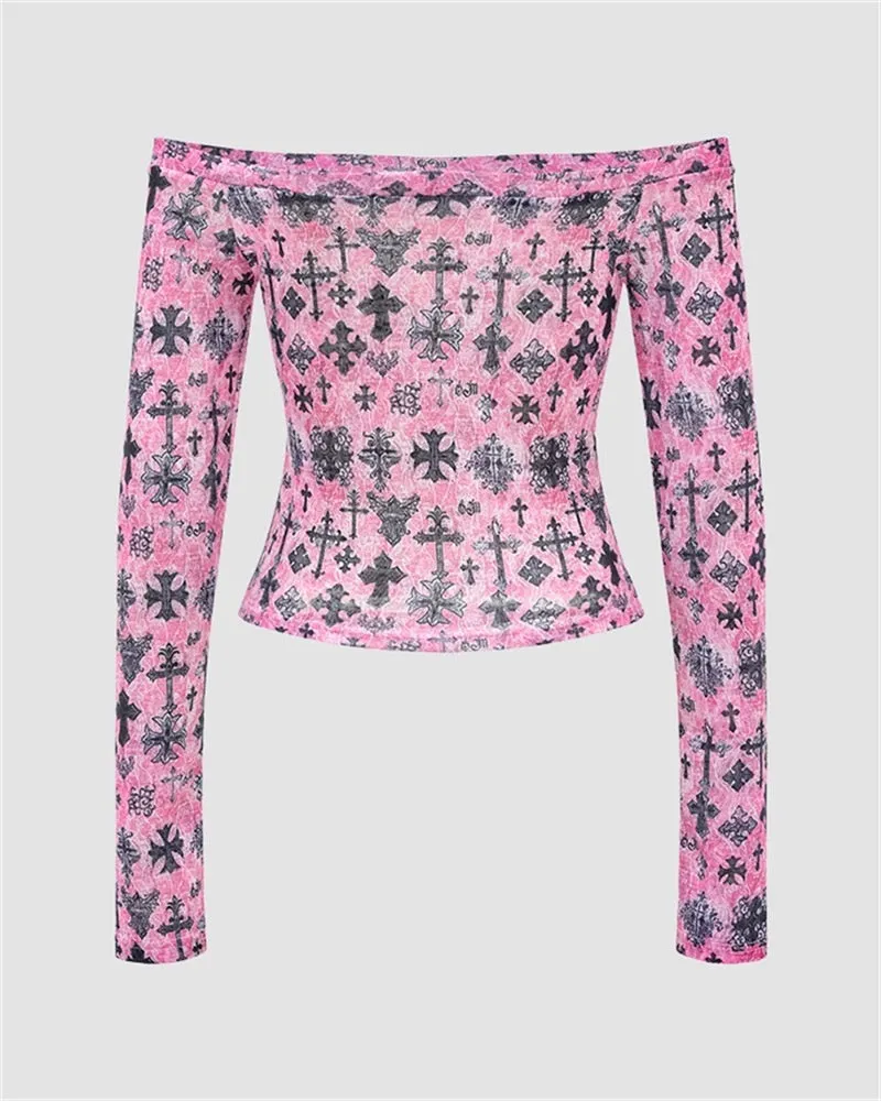 Halloween Crossings Long-Sleeve Top