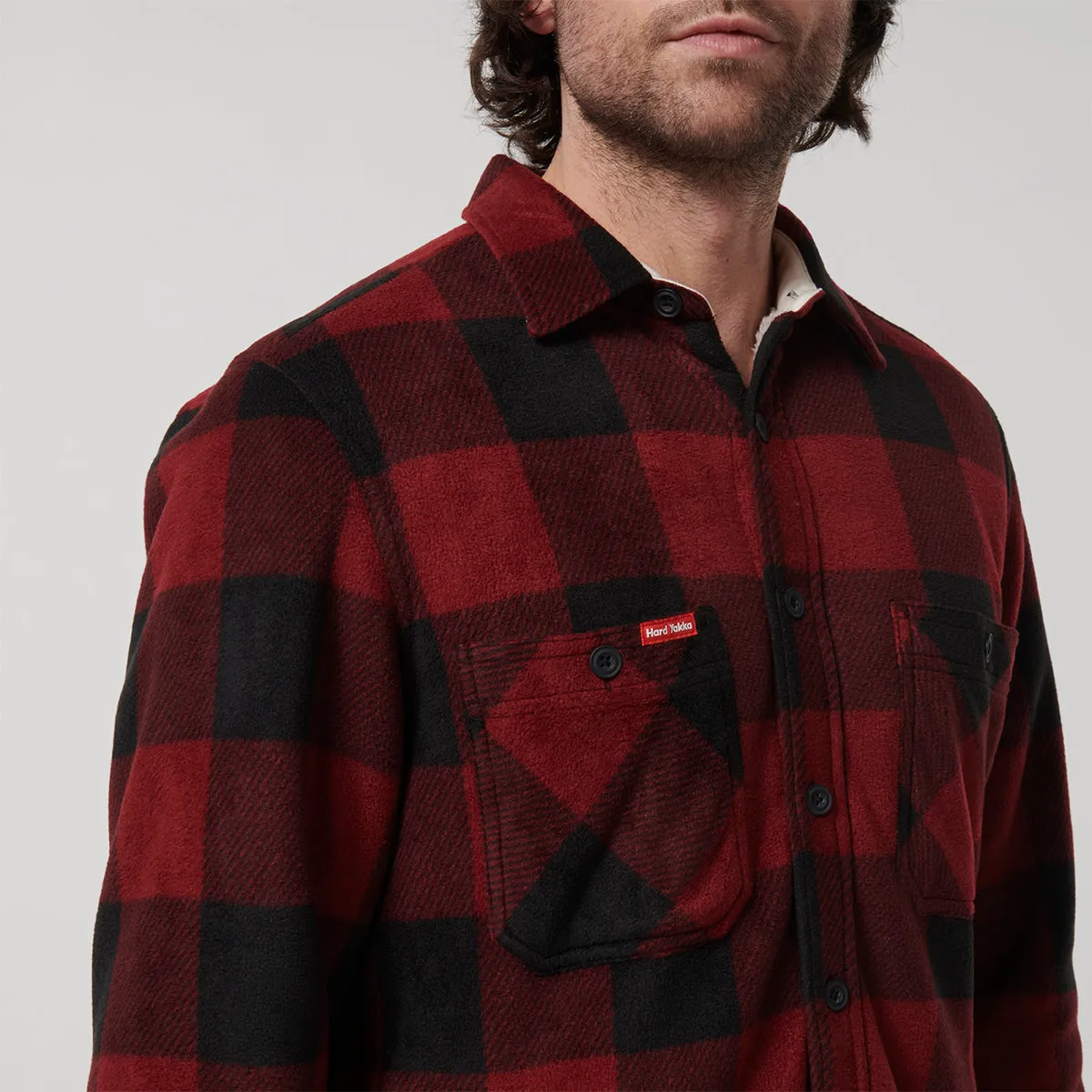 Hard Yakka Men's Legends Sherpa With Free Beanie - Burgundy