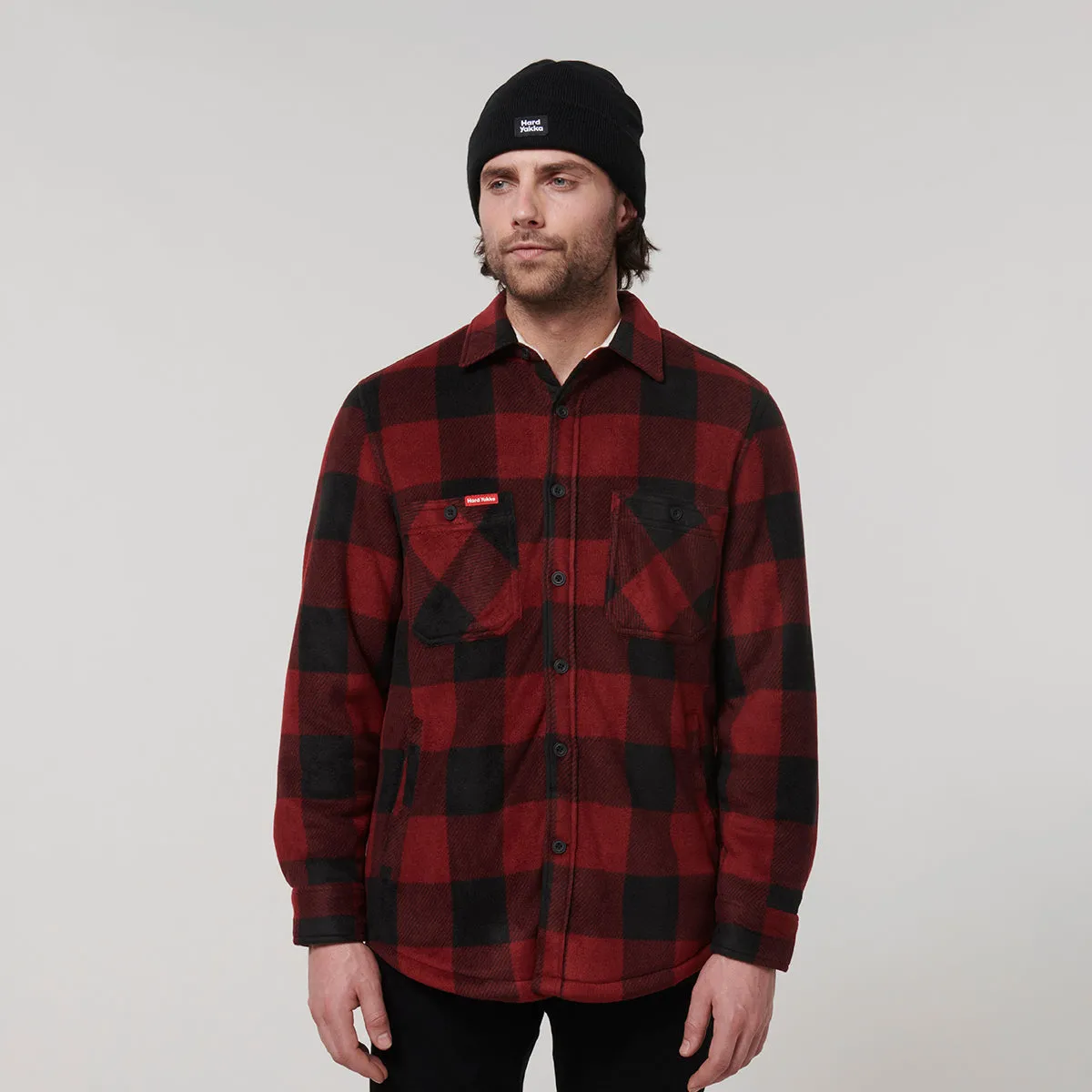 Hard Yakka Men's Legends Sherpa With Free Beanie - Burgundy
