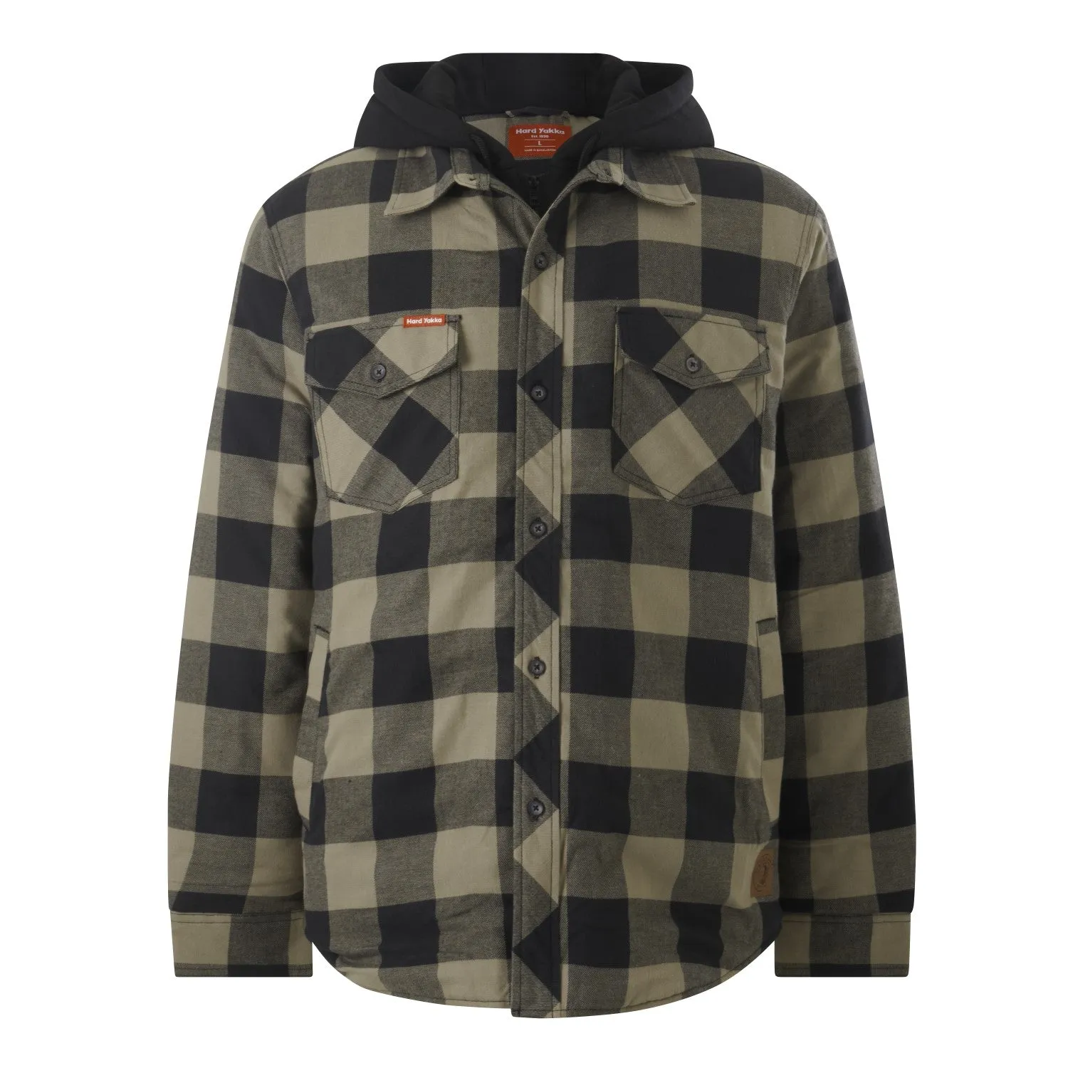 Hard Yakka Men's Quilted Shacket - Iron Bark