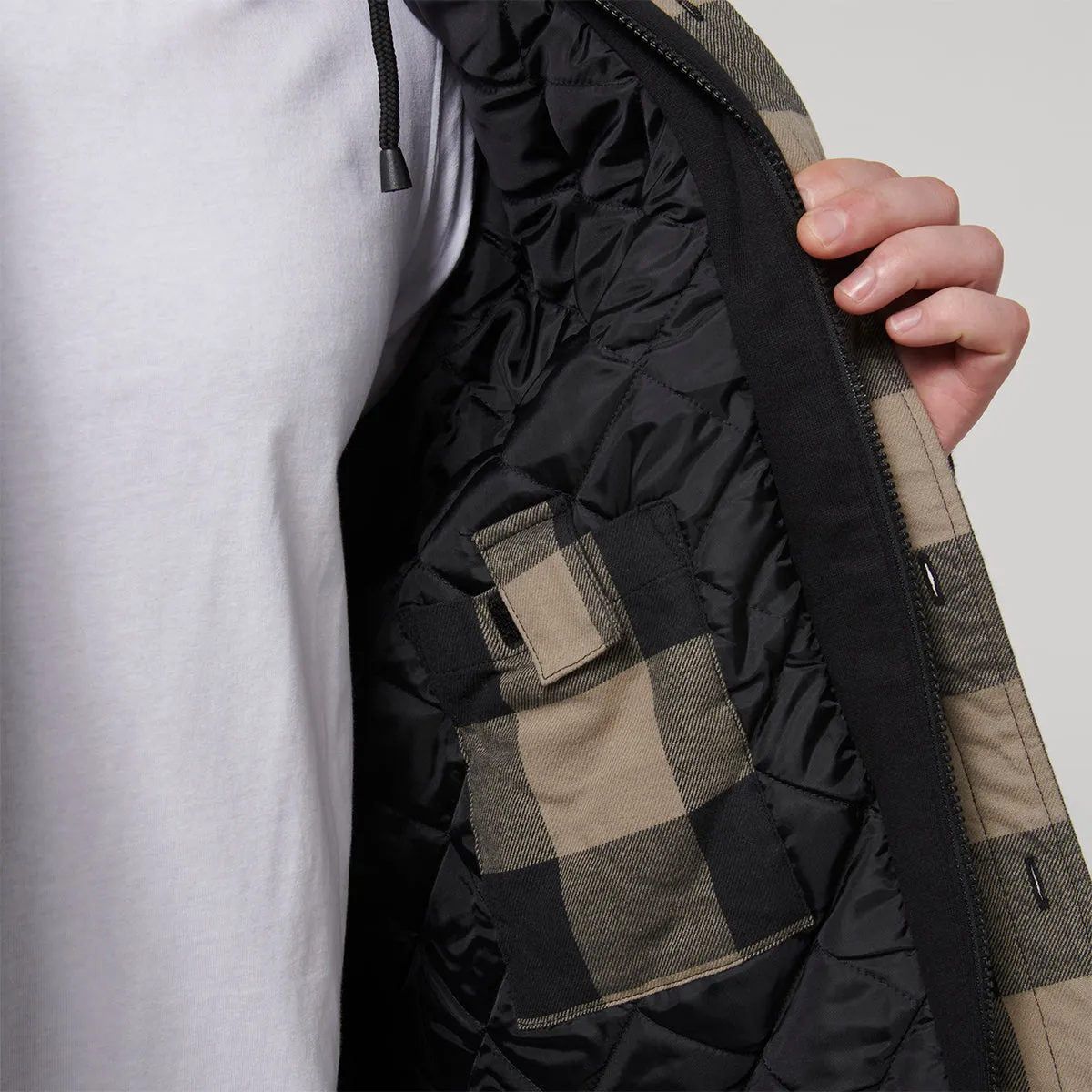 Hard Yakka Men's Quilted Shacket - Iron Bark