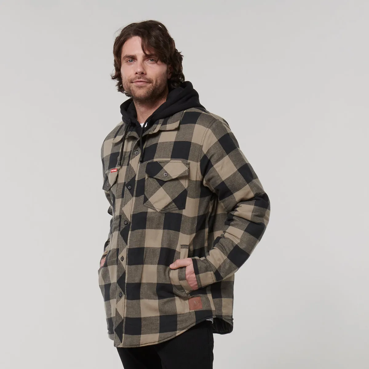 Hard Yakka Men's Quilted Shacket - Iron Bark
