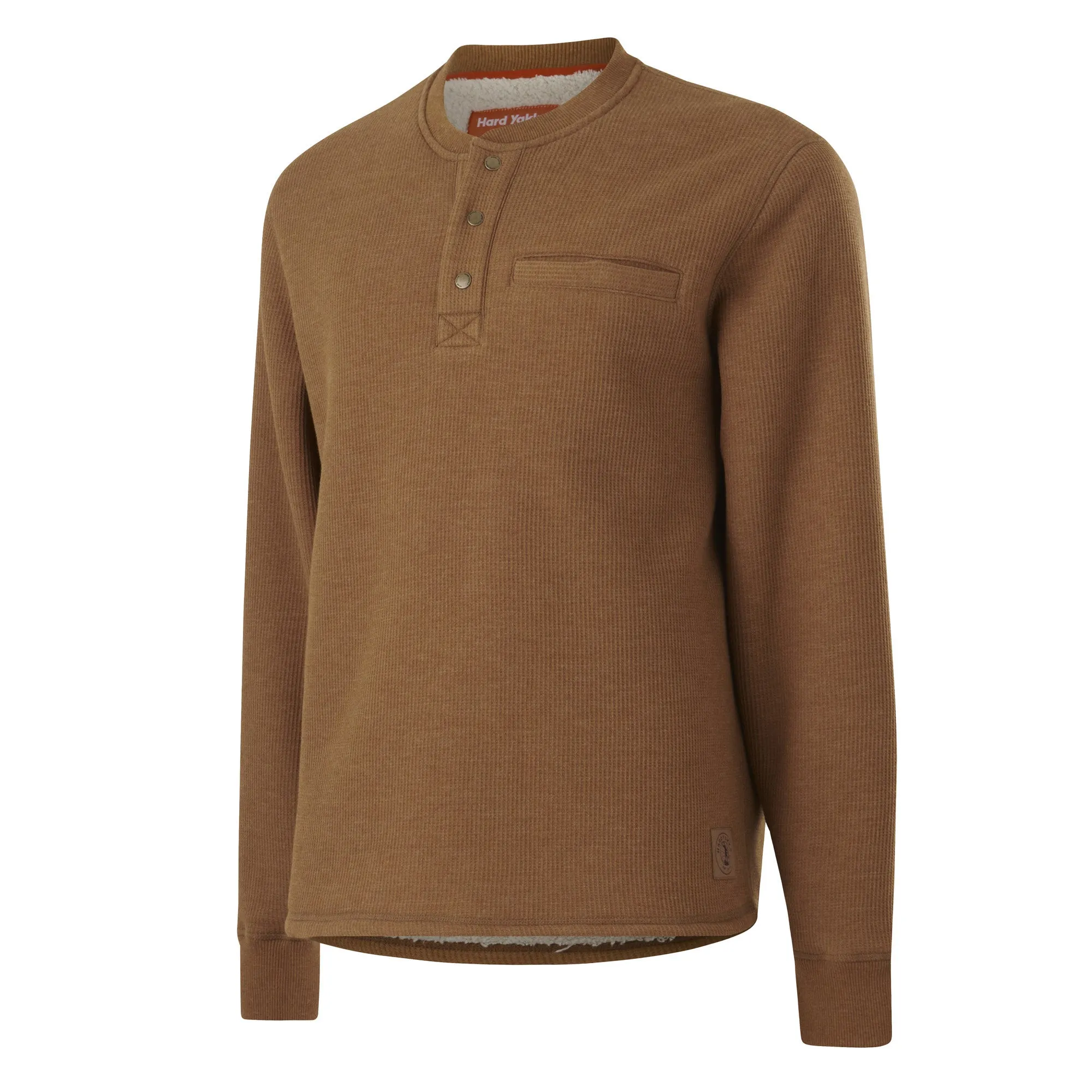 Hard Yakka Men's Sherpa Henley - Walnut
