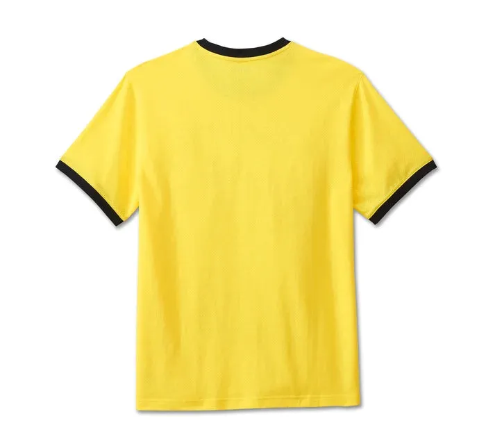 Harley-Davidson® Men's #1 Racing Mesh Ringer Tee - Dandelion