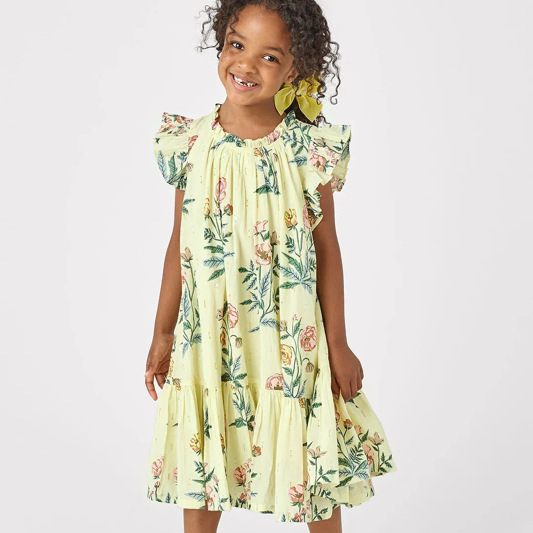 Harper Dress - Pale Yellow Poppy
