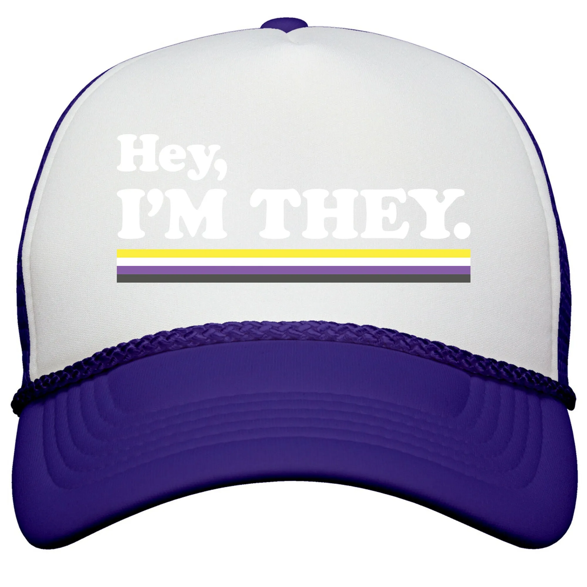 Hey, Im They. \(Non-binary\) Snapback Trucker Hat