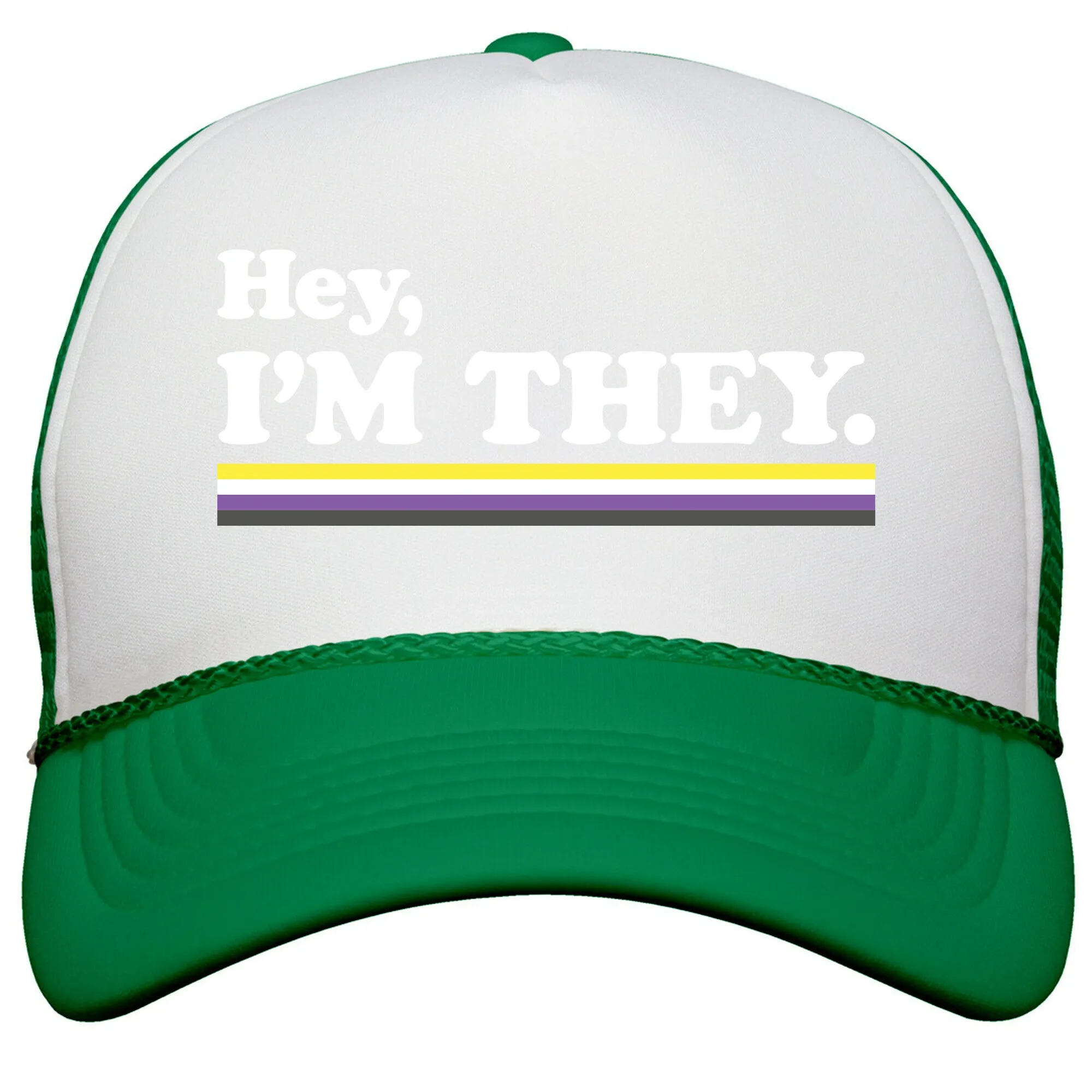 Hey, Im They. \(Non-binary\) Snapback Trucker Hat