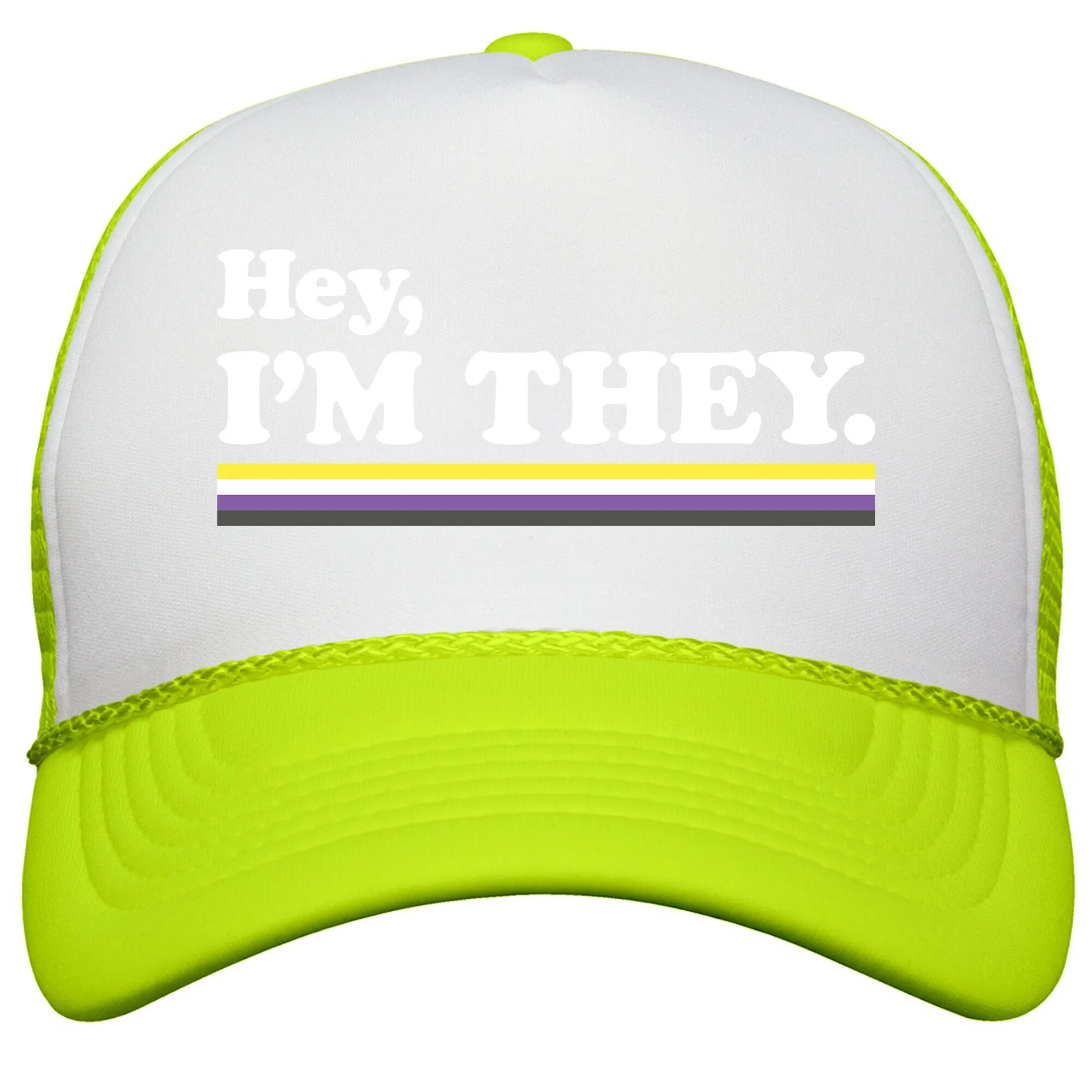 Hey, Im They. \(Non-binary\) Snapback Trucker Hat
