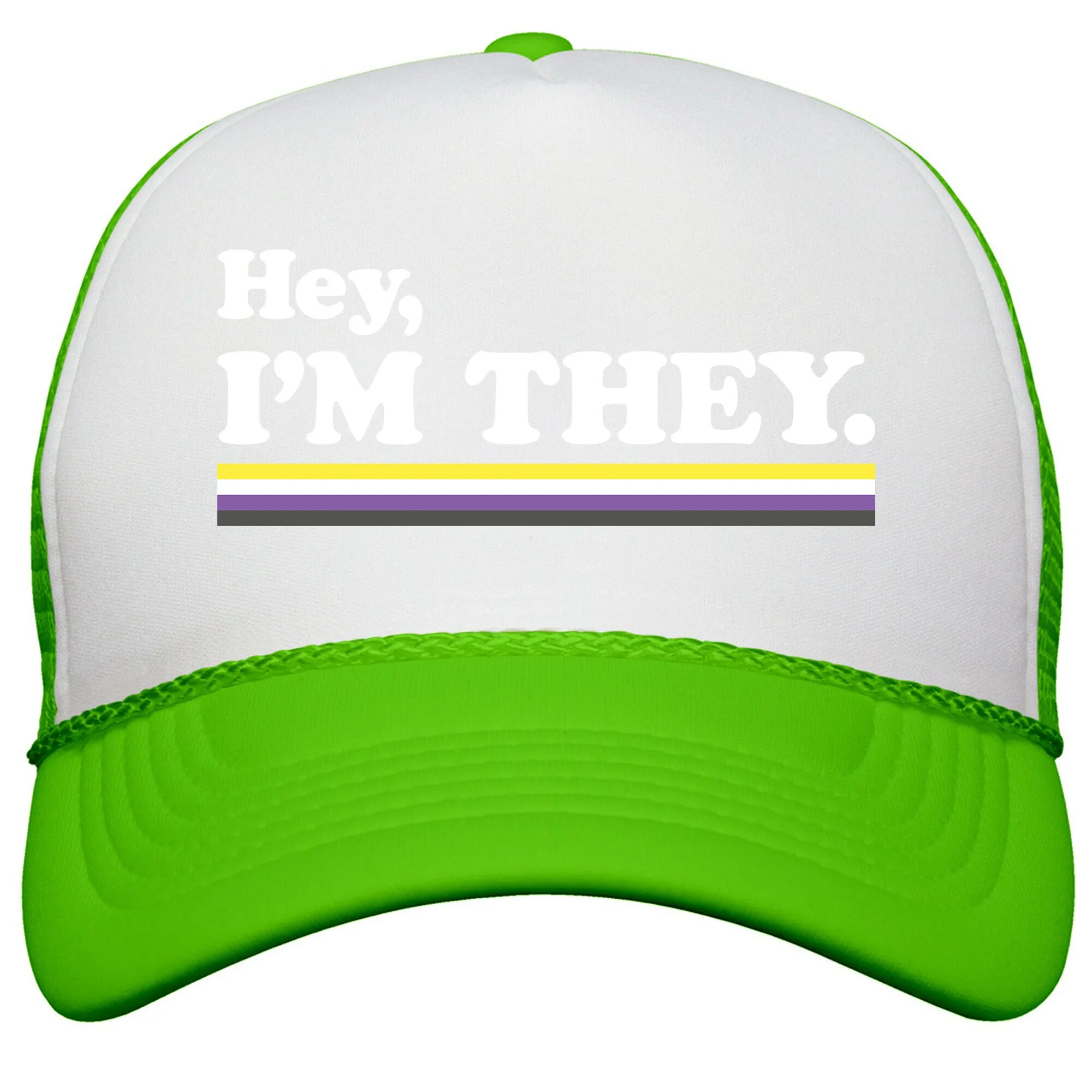Hey, Im They. \(Non-binary\) Snapback Trucker Hat