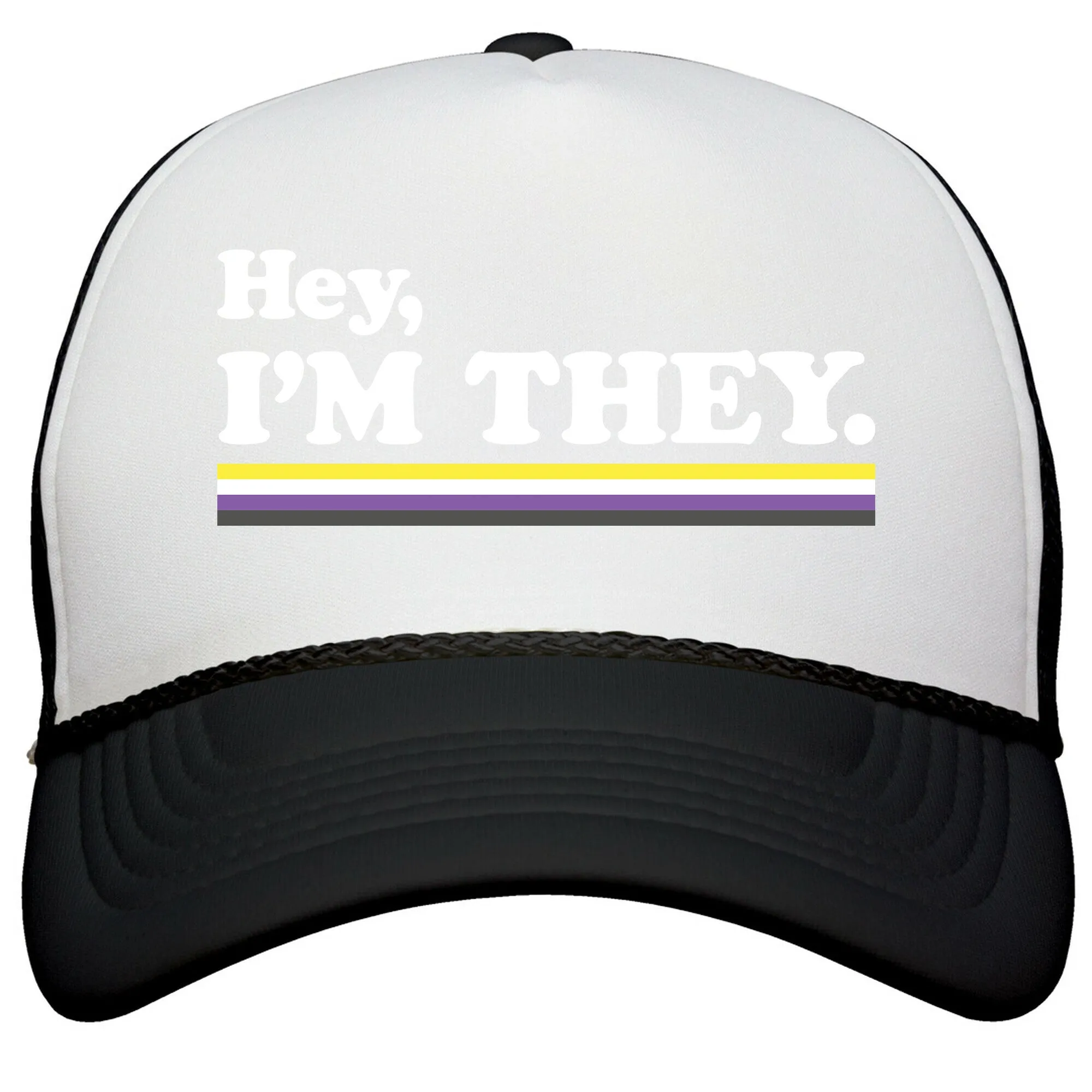 Hey, Im They. \(Non-binary\) Snapback Trucker Hat