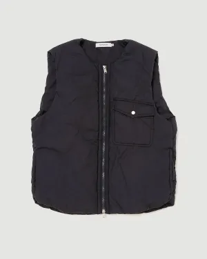 Hiker Puff Vest Cotton Typewriter Dark Navy