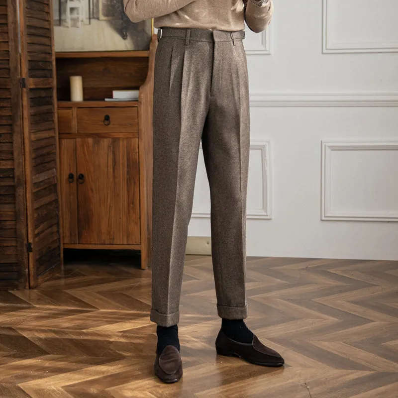 Houndstooth Edinburgh Straight Fit Trousers