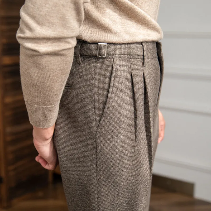 Houndstooth Edinburgh Straight Fit Trousers