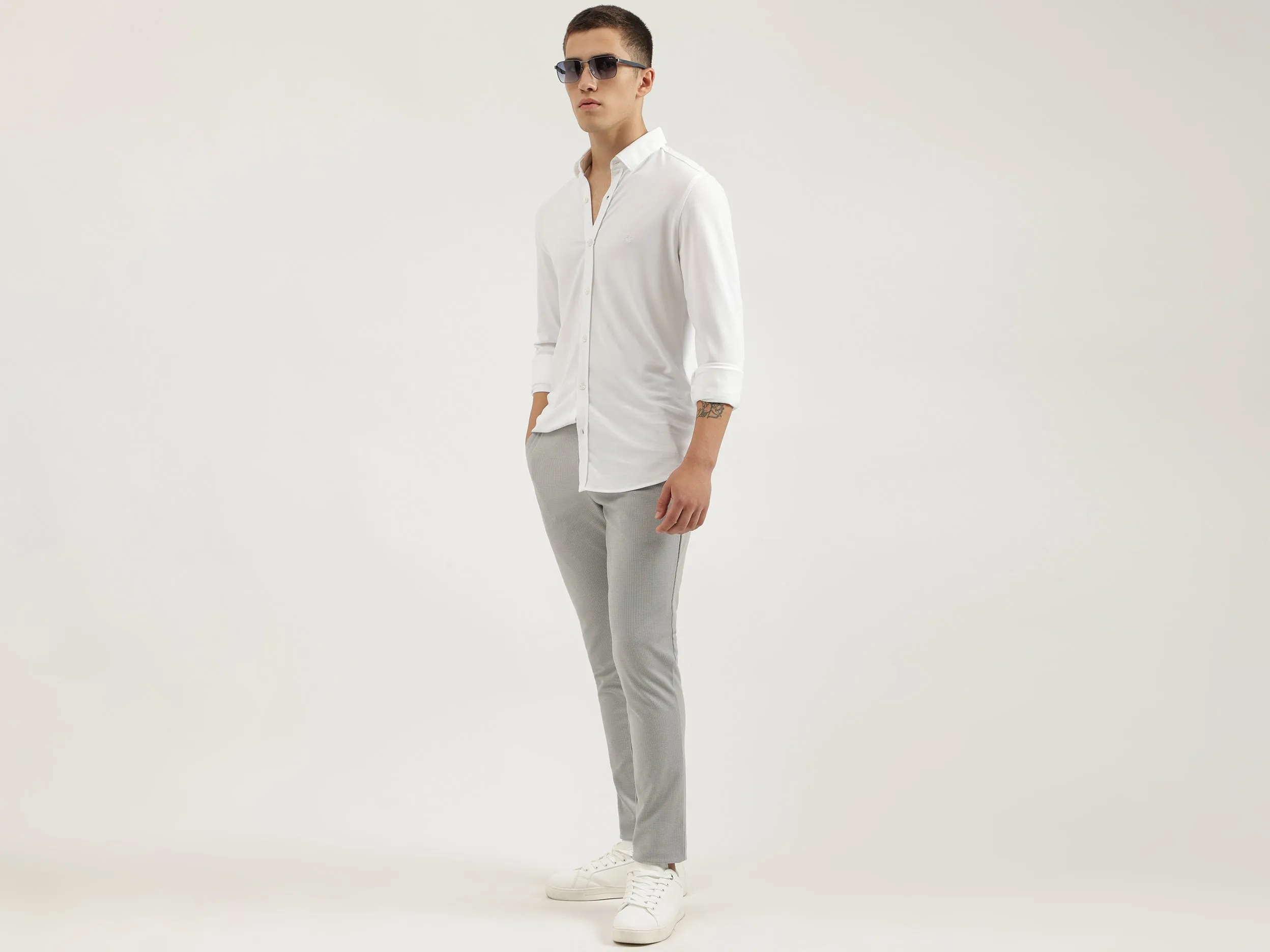 Houndstooth Slim Fit Trousers