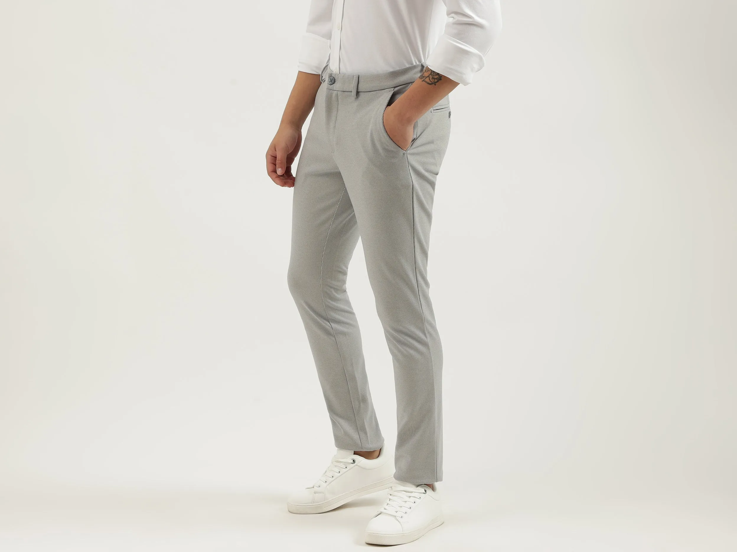 Houndstooth Slim Fit Trousers