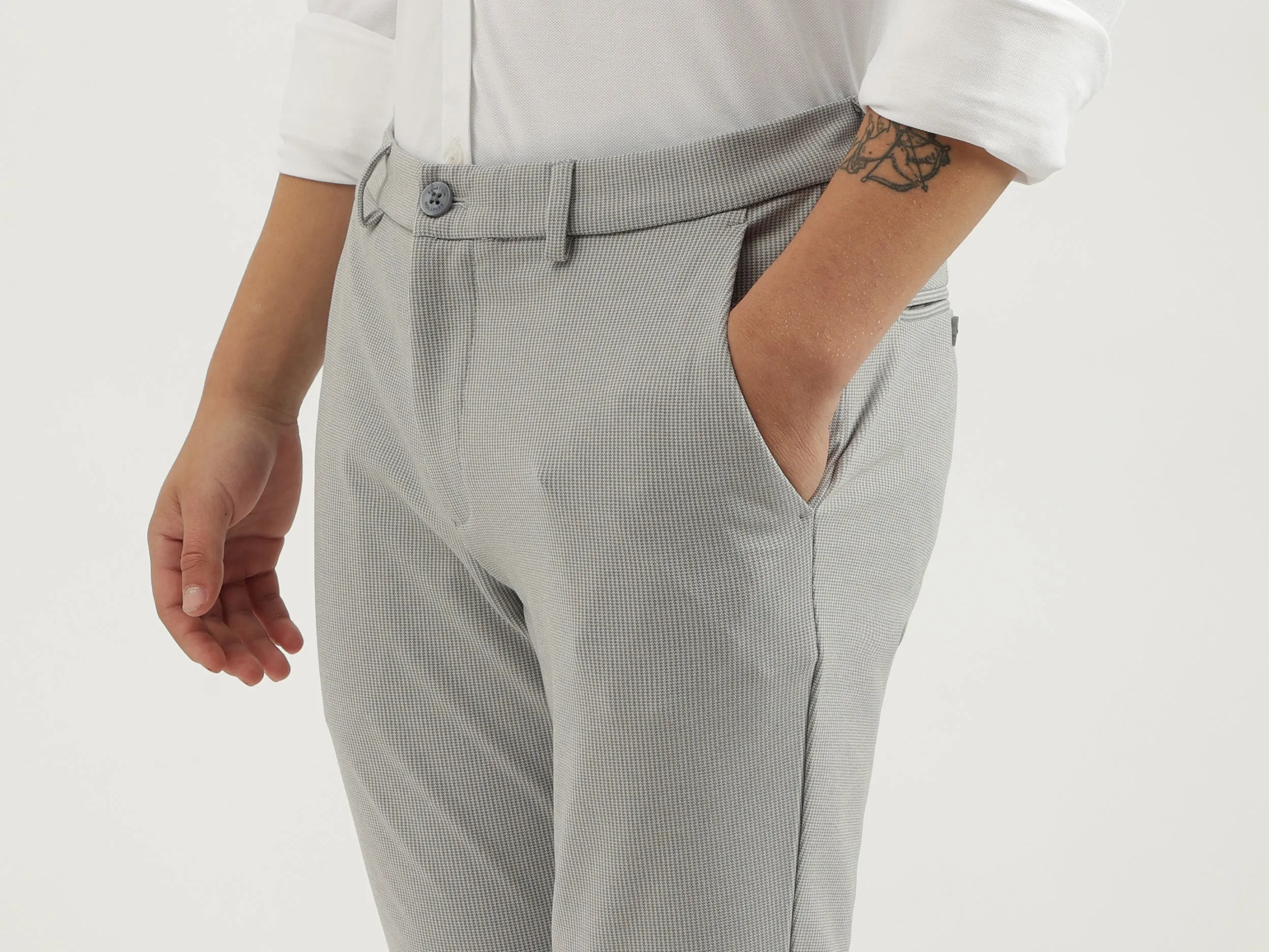 Houndstooth Slim Fit Trousers