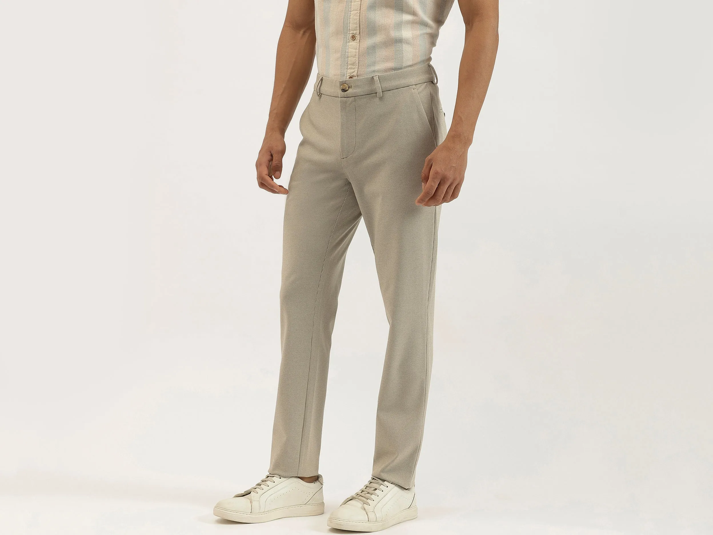 Houndstooth Slim Fit Trousers