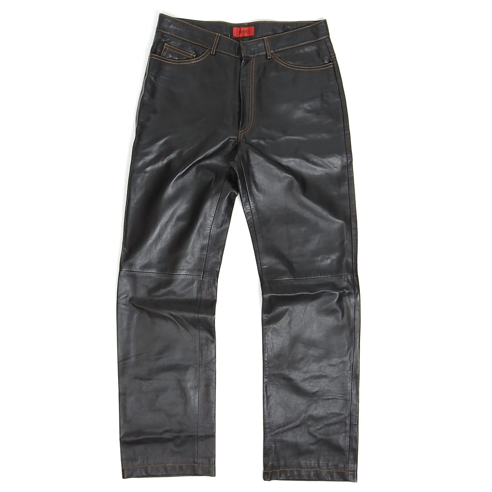 Hugo Boss Leather Trousers Size 32